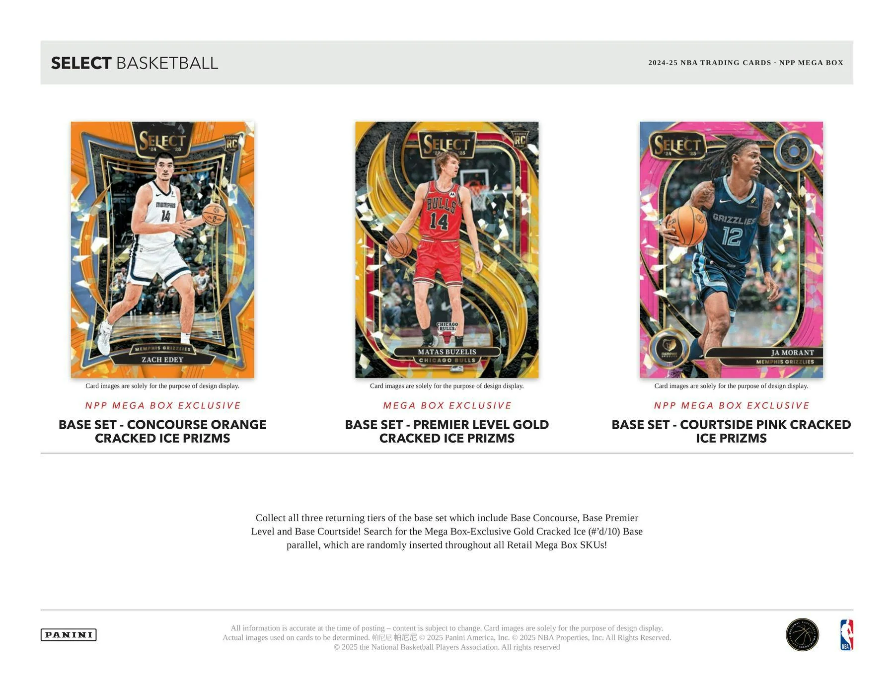2024-25 Panini Select Basketball Mega Box (Cracked Ice Parallels) | Columbia Sports Cards - Image 3