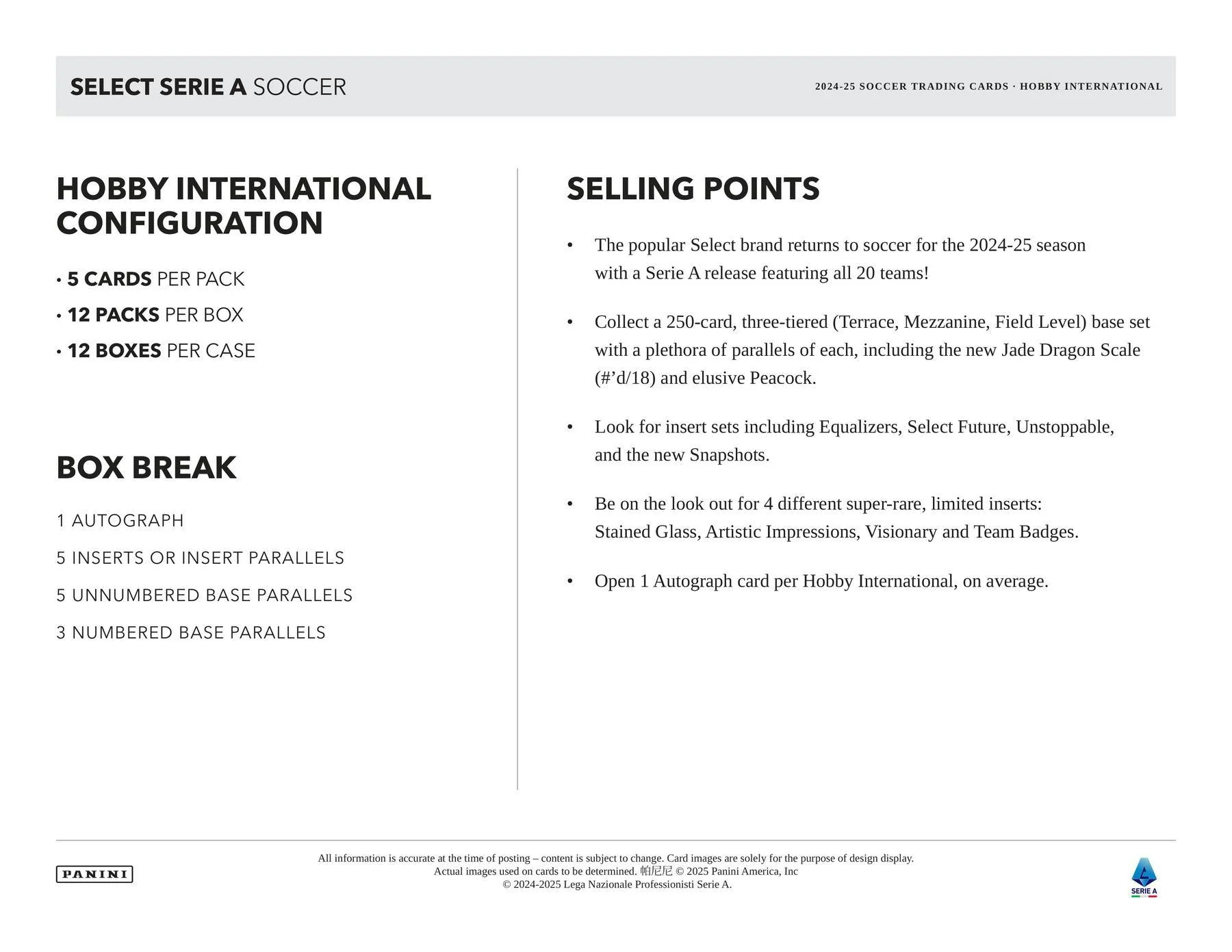 2024-25 Panini Select Serie A Soccer International Hobby Box – Columbia Sports Cards & More - Image 7