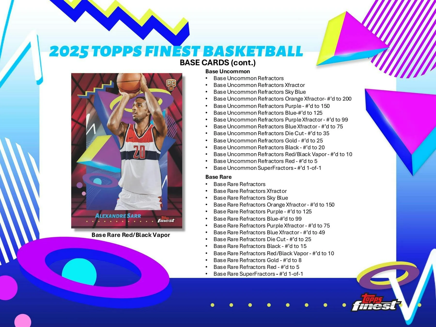 2024-25 Topps Finest Basketball Hobby Box | Columbia Sports Cards - Image 5