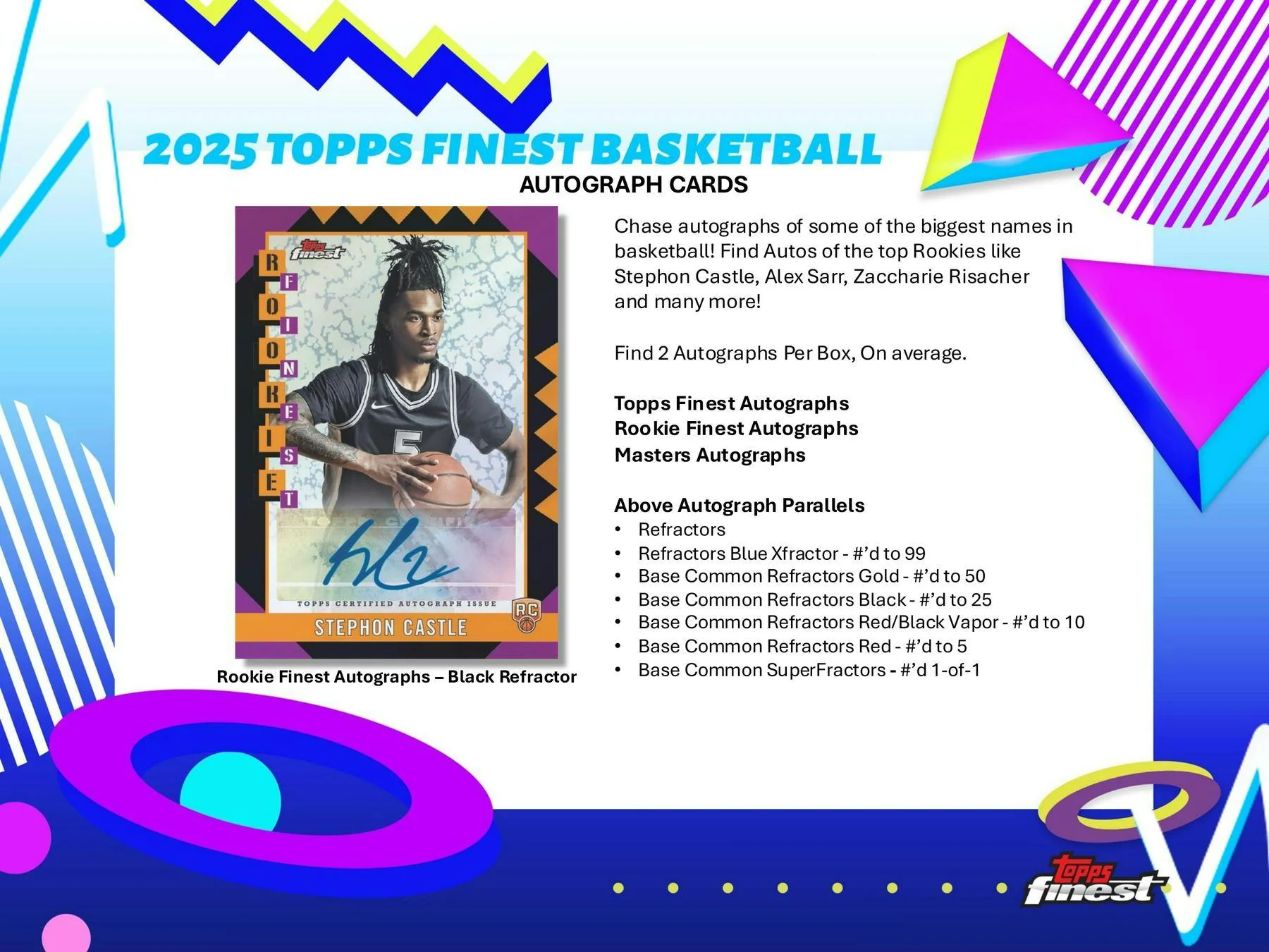 2024-25 Topps Finest Basketball Hobby Box | Columbia Sports Cards - Image 8