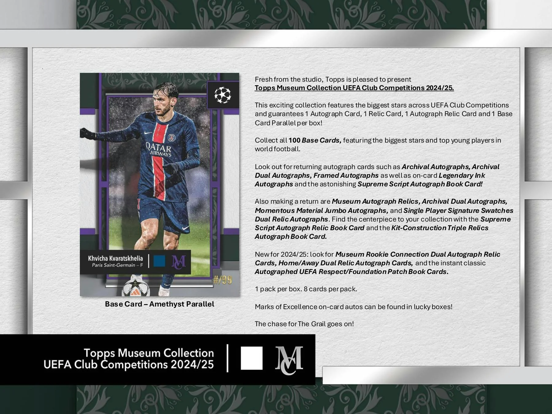 2024/25 Topps UEFA Museum Collection Soccer Hobby Box | Columbia Sports Cards - Image 3