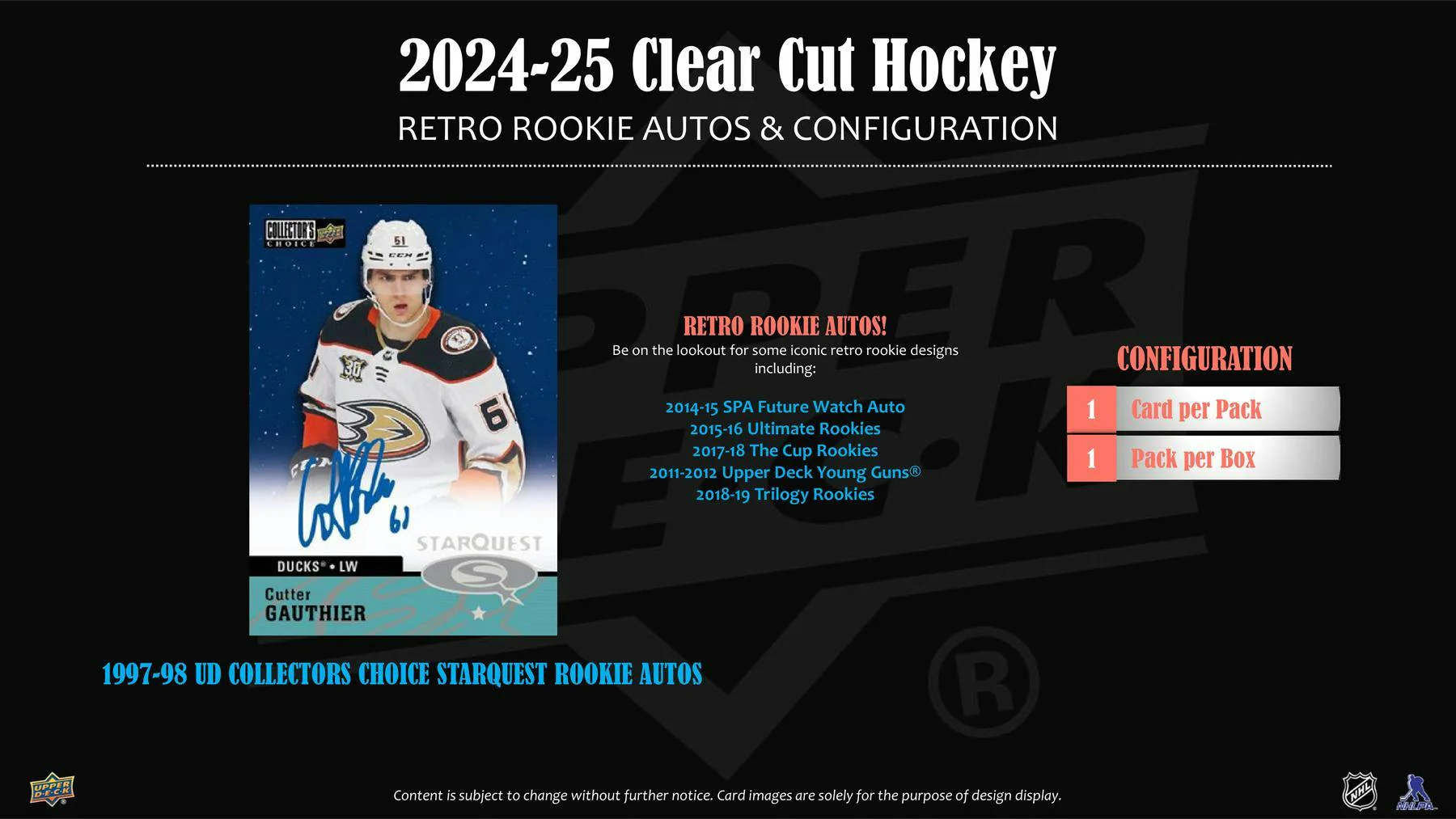2024/25 Upper Deck Clear Cut Hockey Hobby Box | Columbia Sports Cards - Image 6