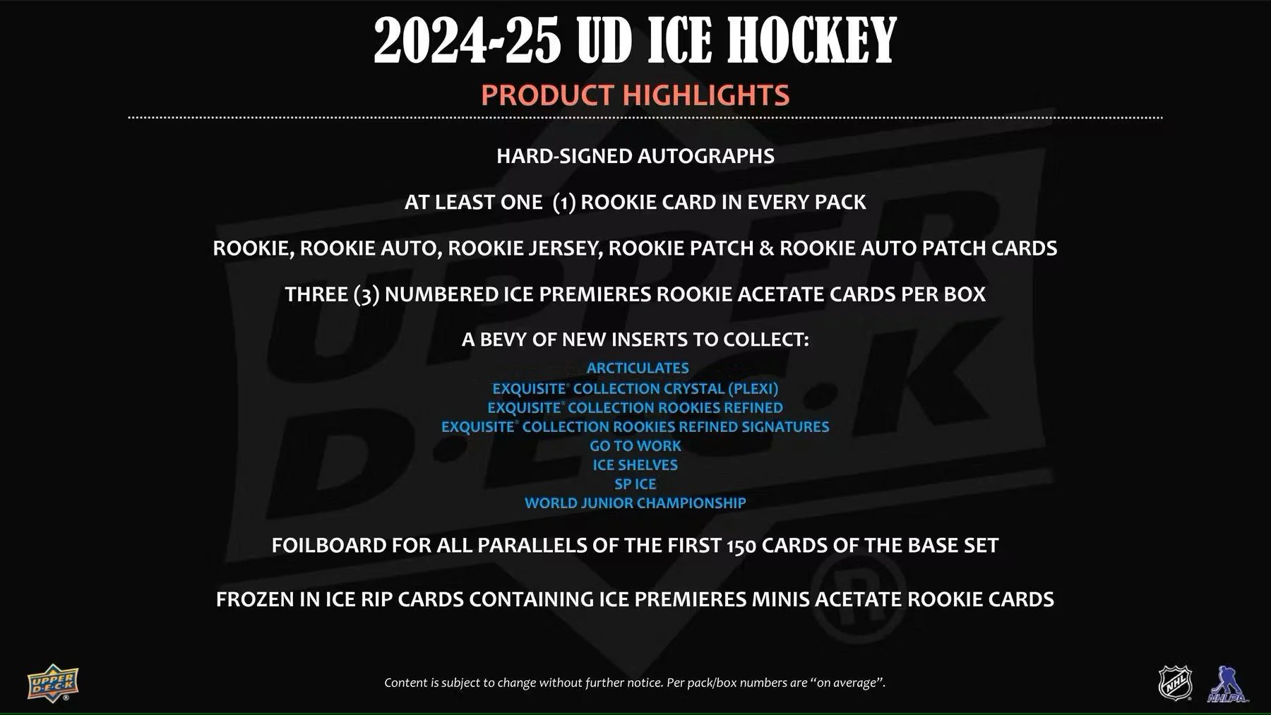2024-25 Upper Deck Ice Hockey Hobby Box - Image 4
