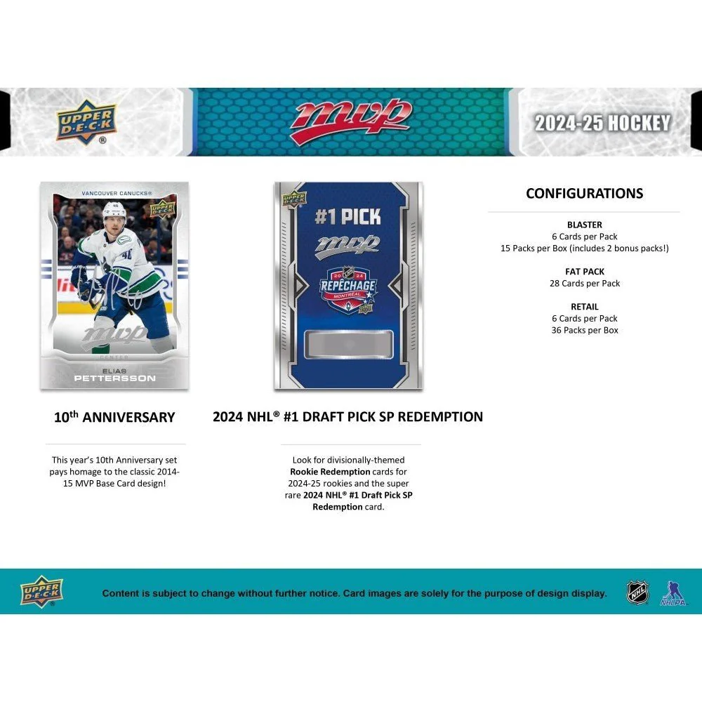 2024-25 Upper Deck MVP Hockey Retail Box - Image 4