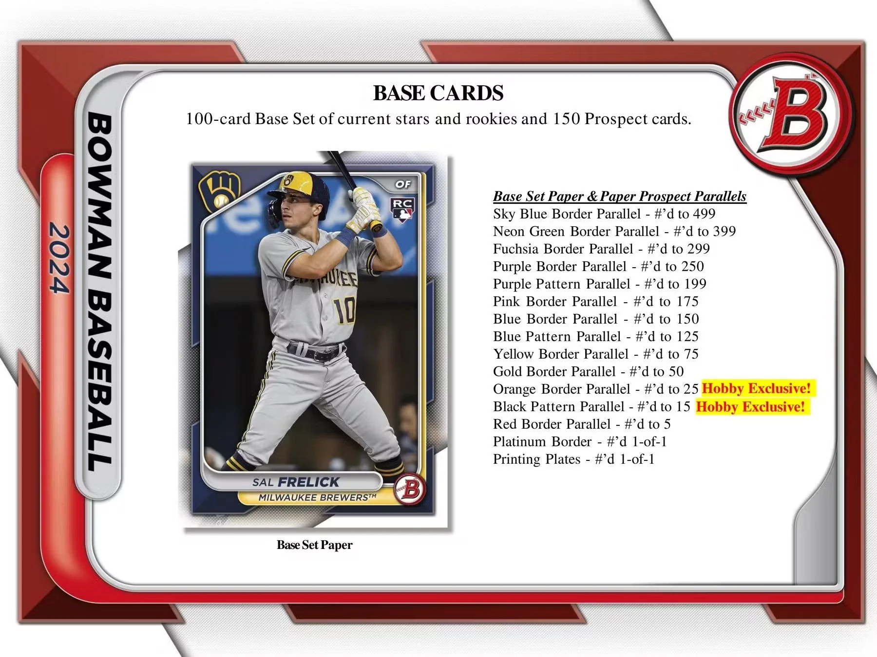 2024 Bowman Baseball Hobby Box - Image 4