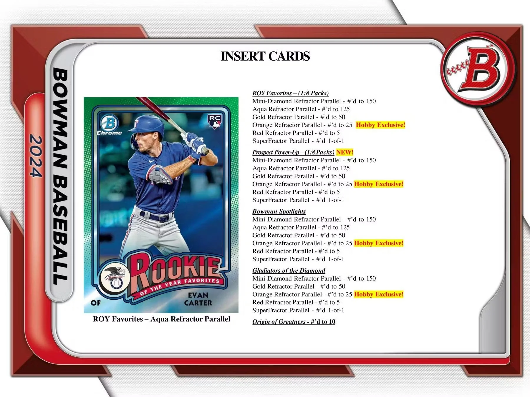 2024 Bowman Baseball Hobby Box - Image 7