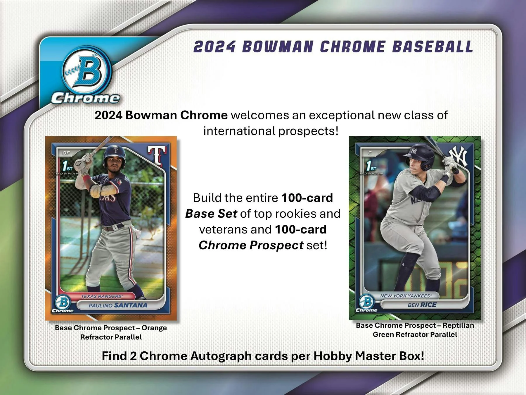 2024 Bowman Chrome Baseball Hobby Box - Image 3