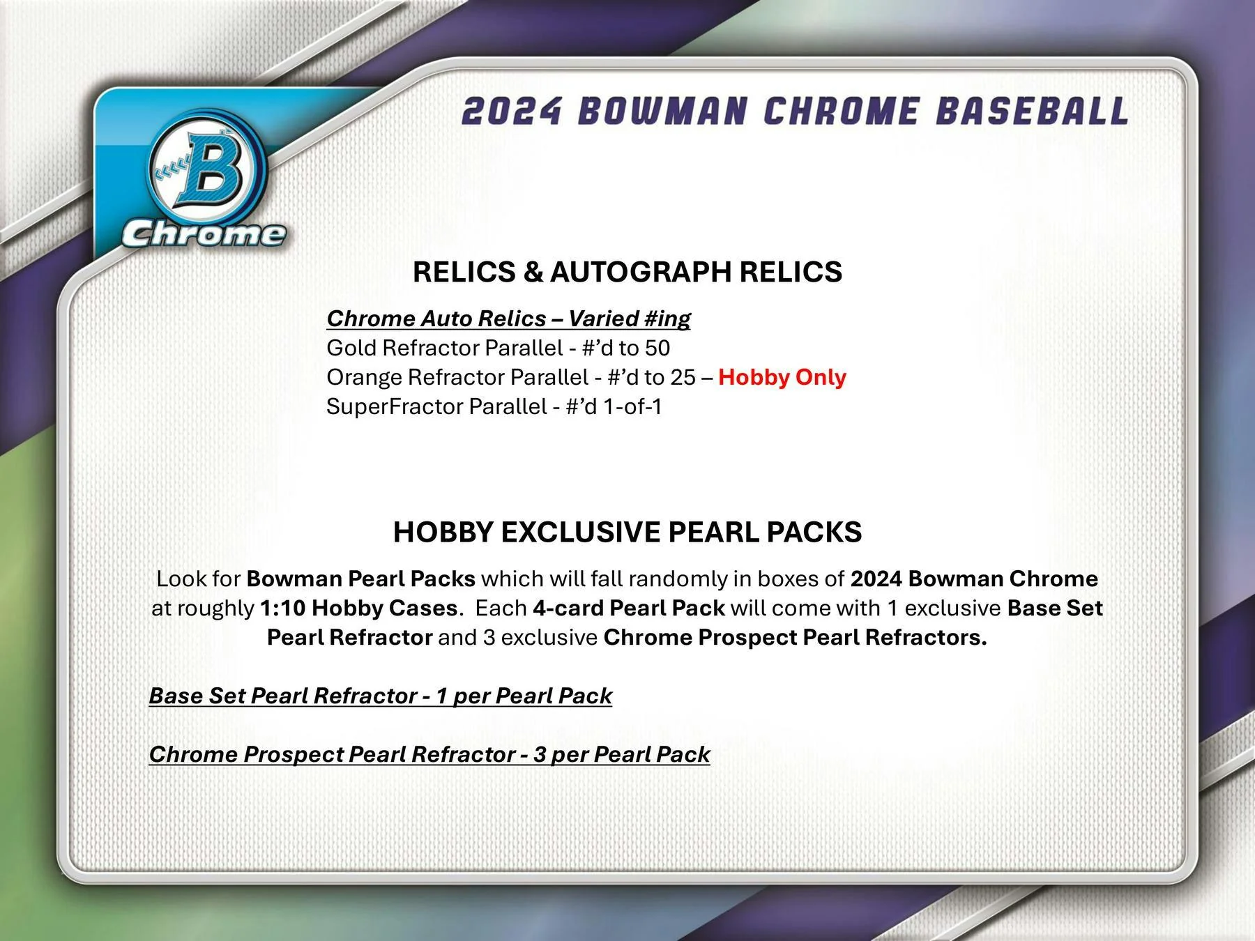 2024 Bowman Chrome Baseball Hobby Box - Image 9
