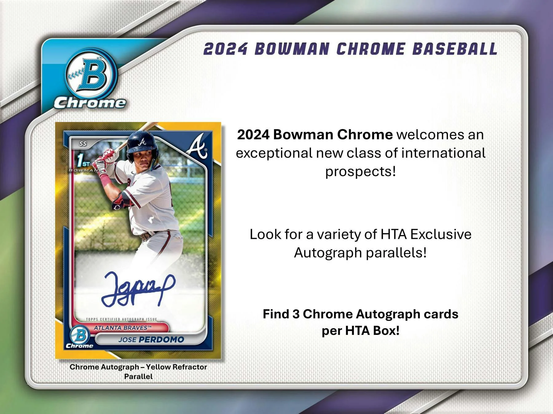 2024 Bowman Chrome Baseball HTA Choice Box - Image 3