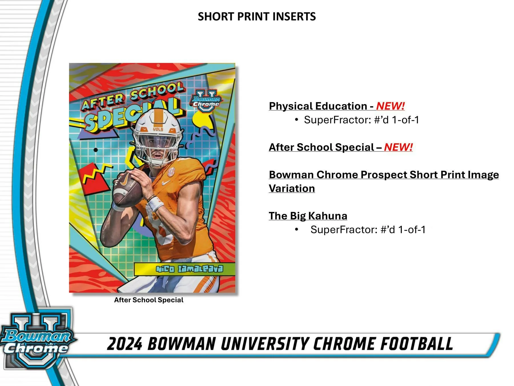 2024 Bowman University Chrome Football 7-Pack Blaster Box - Image 6