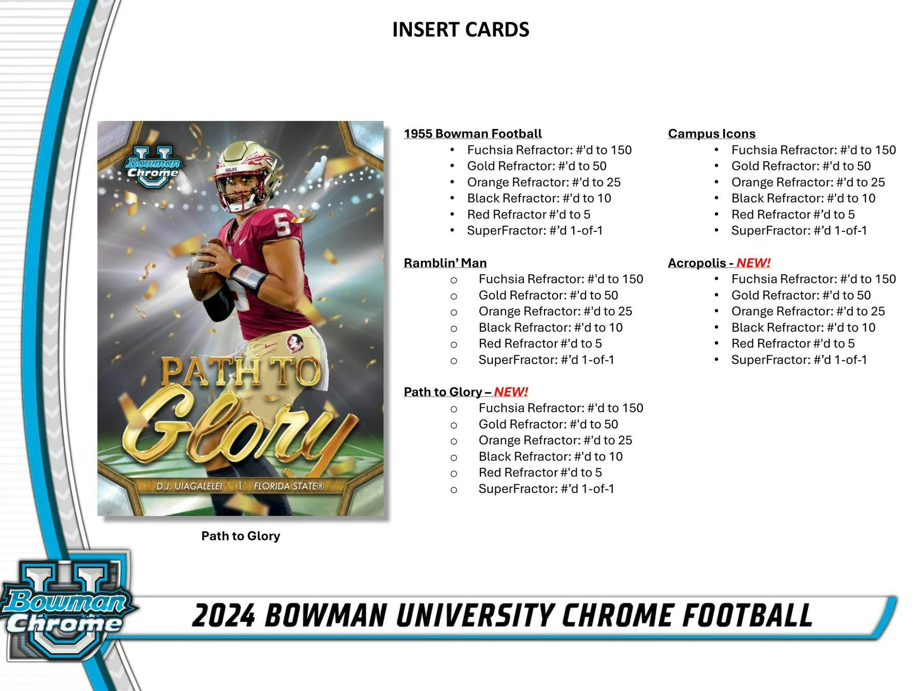 2024 Bowman University Chrome Football Hobby Box - Image 5