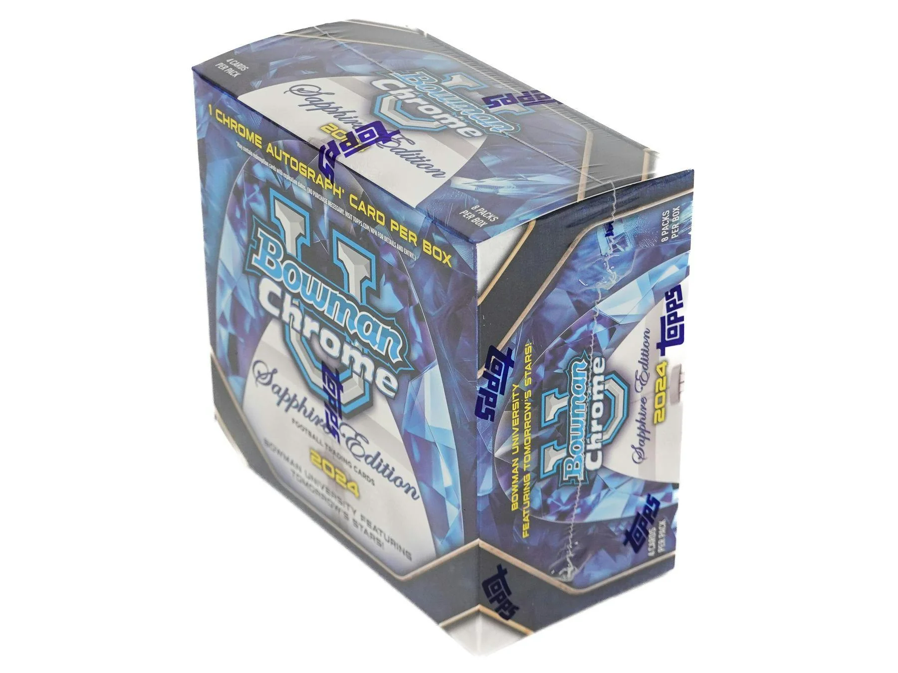 2024 Bowman University Chrome Football Sapphire Edition Hobby Box - Image 2