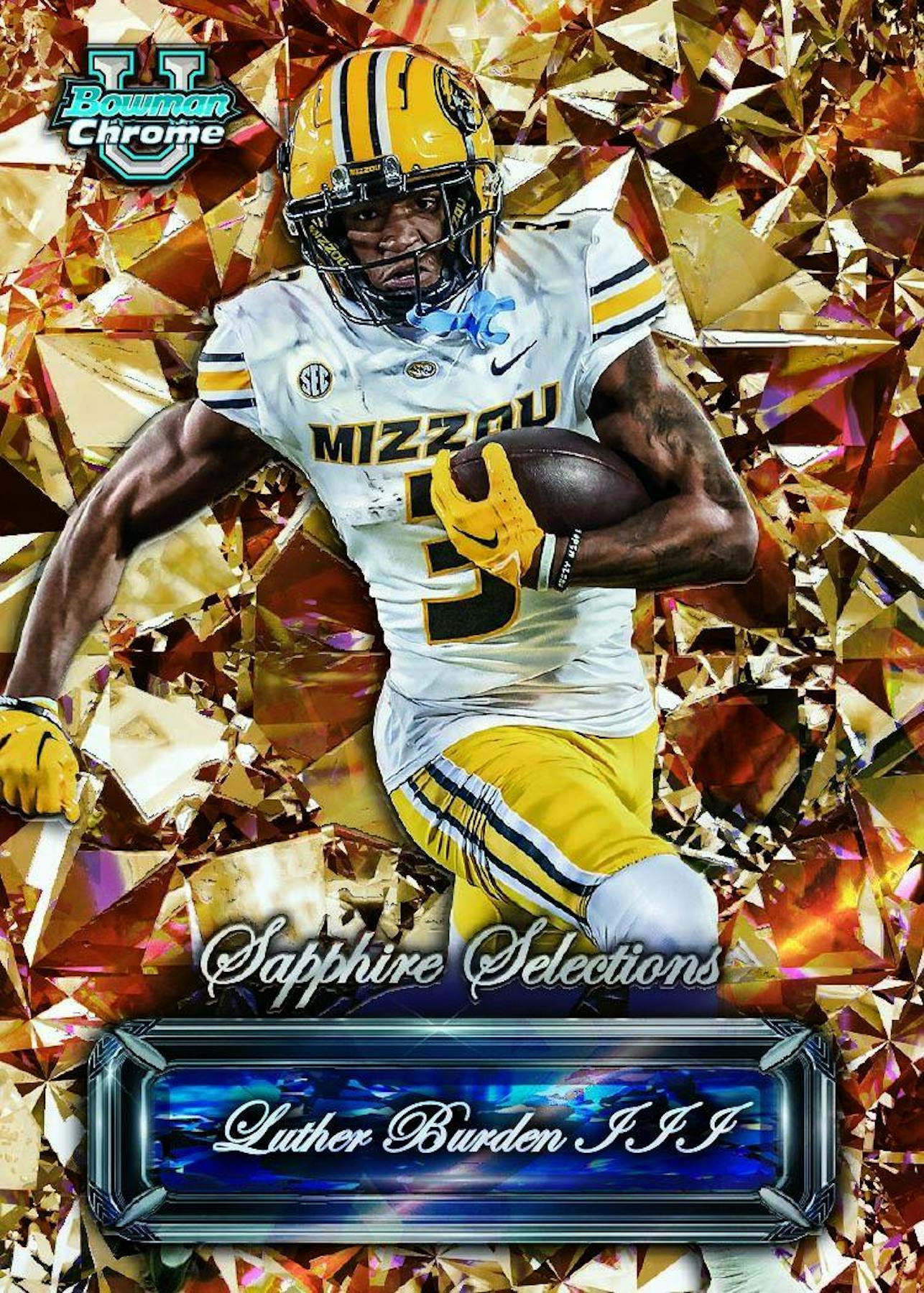 2024 Bowman University Chrome Football Sapphire Edition Hobby Box - Image 6