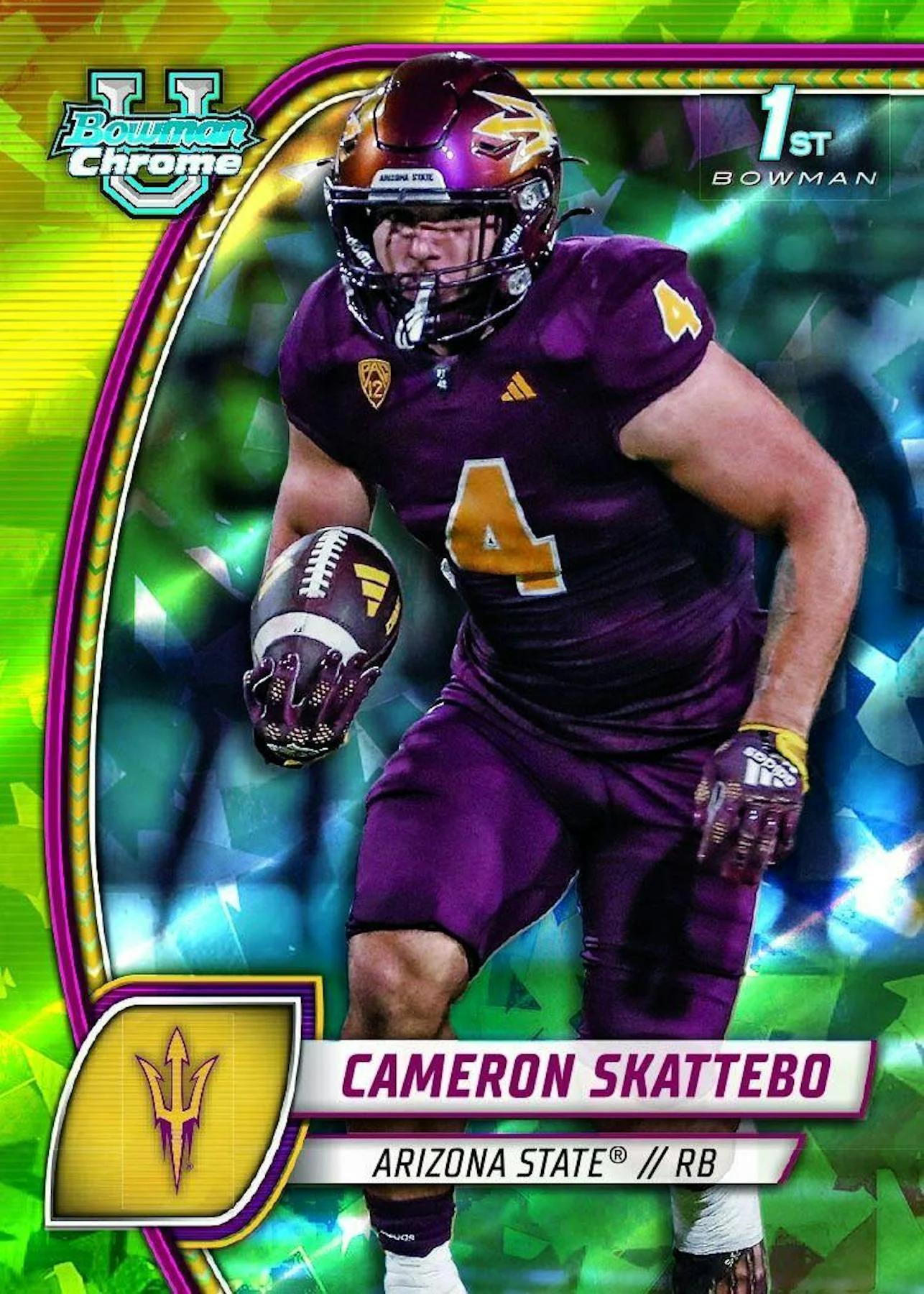 2024 Bowman University Chrome Football Sapphire Edition Hobby Box - Image 7
