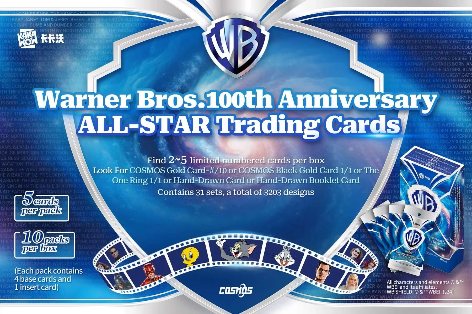 2024 Kakawow Cosmos Warner Brothers 100th Anniversary Trading Cards Hobby Box - Image 3