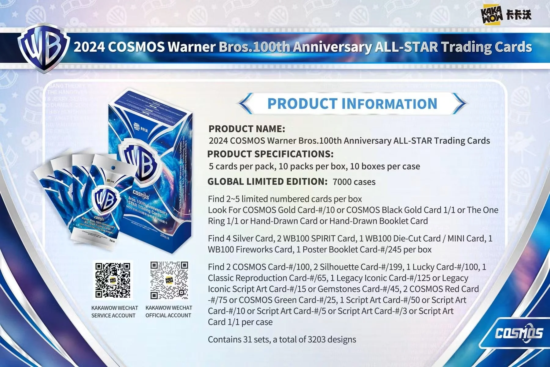 2024 Kakawow Cosmos Warner Brothers 100th Anniversary Trading Cards Hobby Box - Image 4