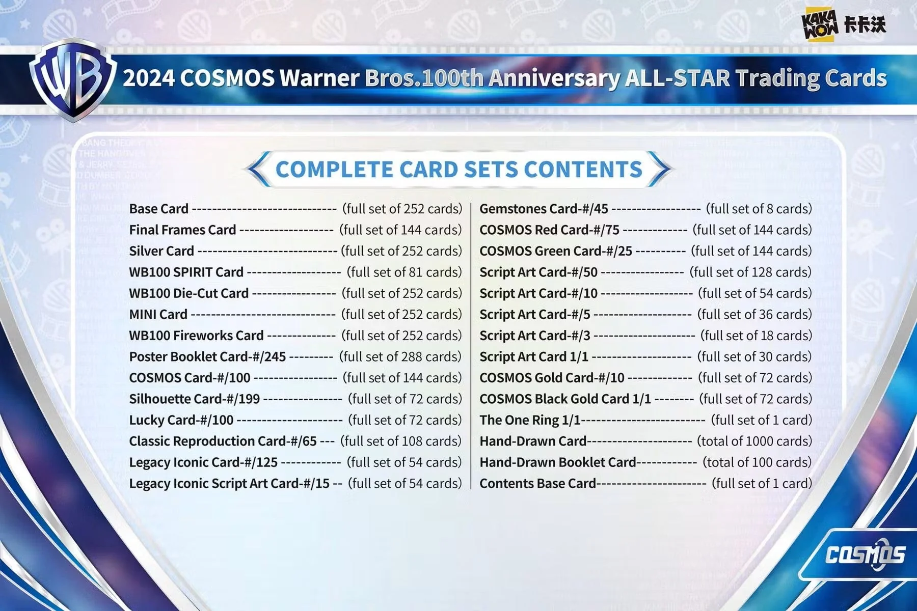 2024 Kakawow Cosmos Warner Brothers 100th Anniversary Trading Cards Hobby Box - Image 5