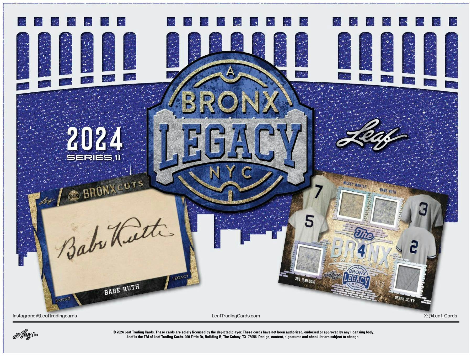 2024 Leaf A Bronx Legacy NYC Series 2 Baseball Hobby Box - Image 3