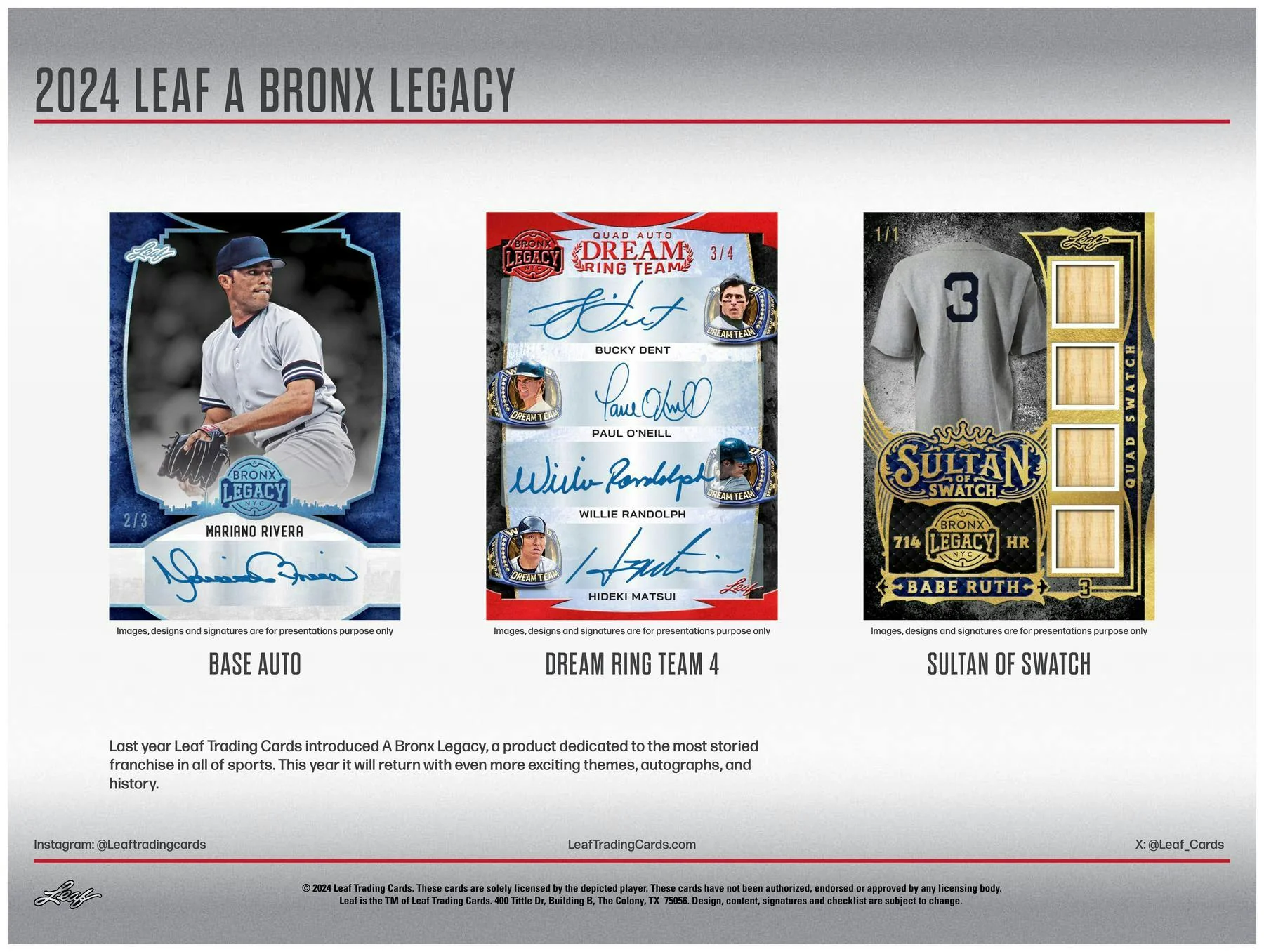 2024 Leaf A Bronx Legacy NYC Series 2 Baseball Hobby Box - Image 4