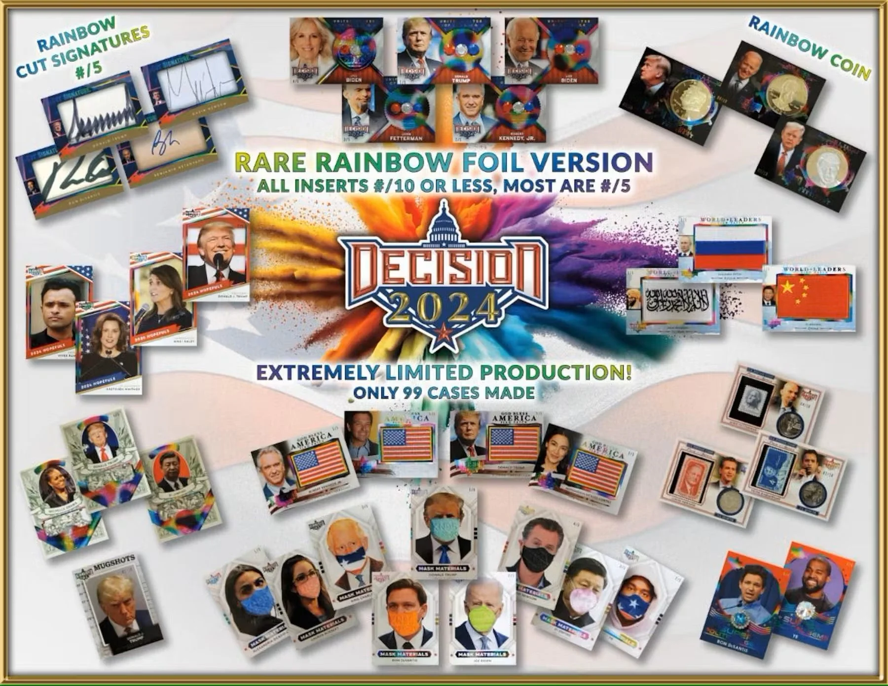 2024 Leaf Decision Rare Rainbow Foil Version Hobby Box - Image 3