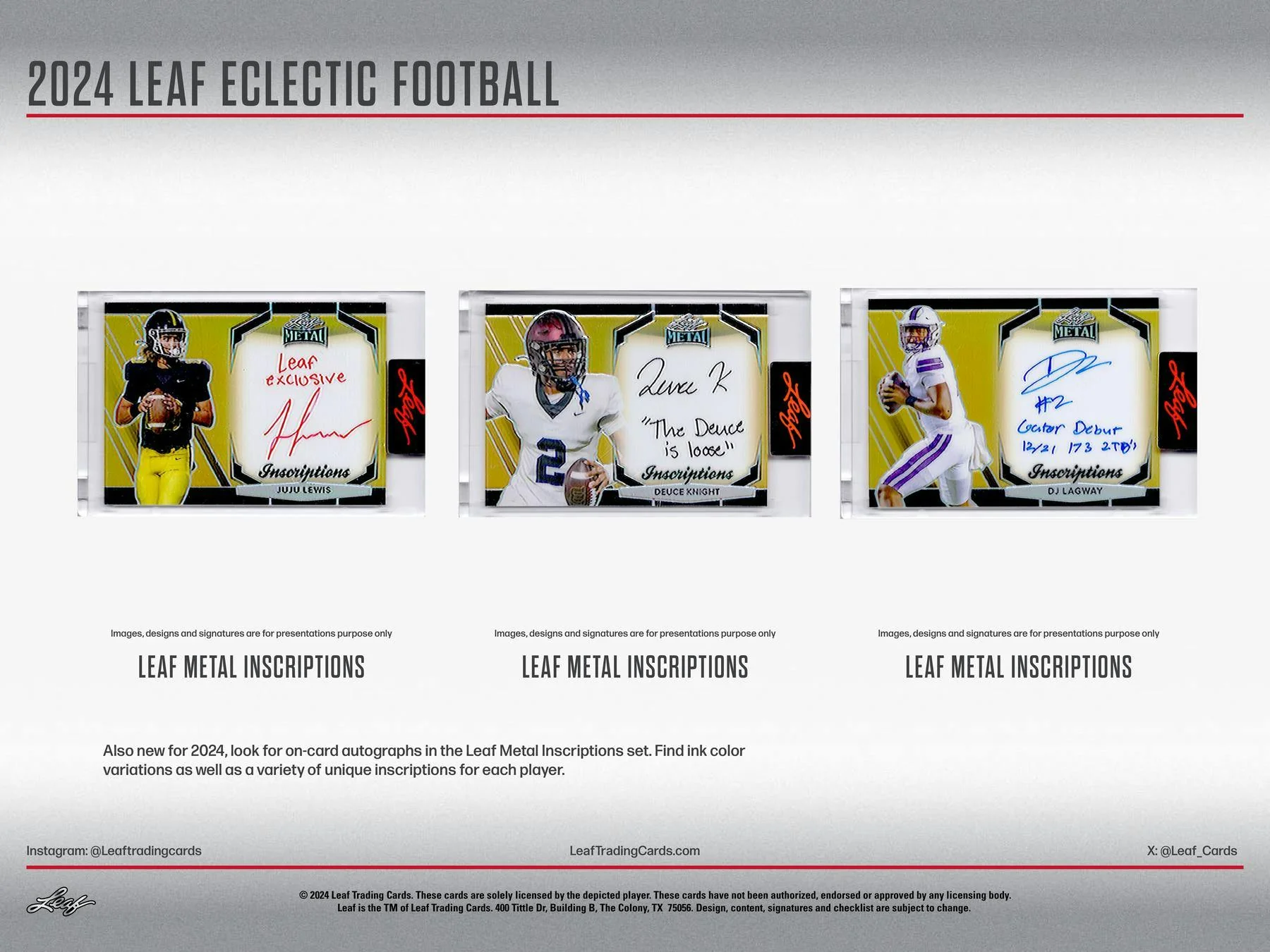 2024 Leaf Eclectic Football Hobby Box - Image 7