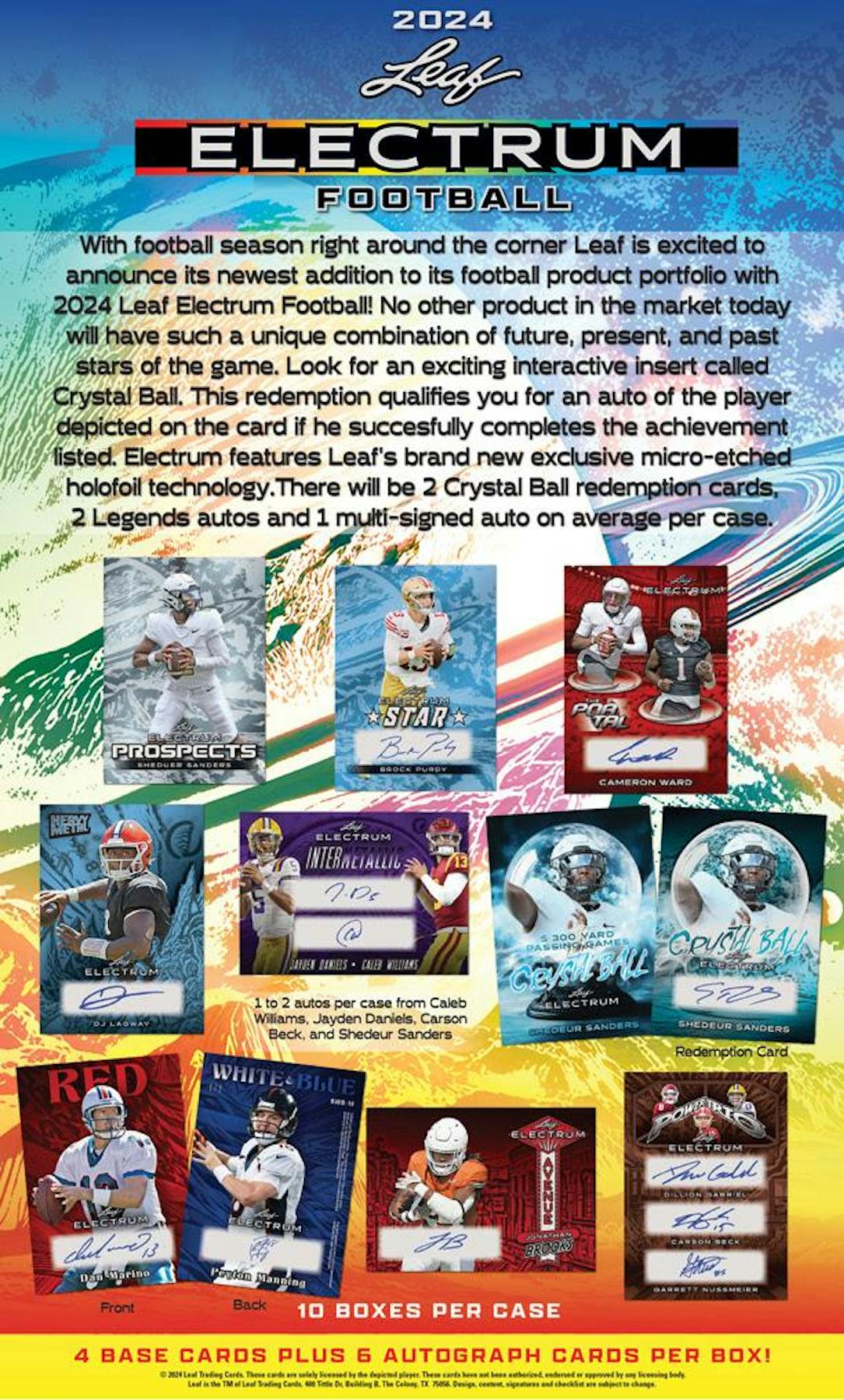 2024 Leaf Electrum Football Hobby Box - Image 3