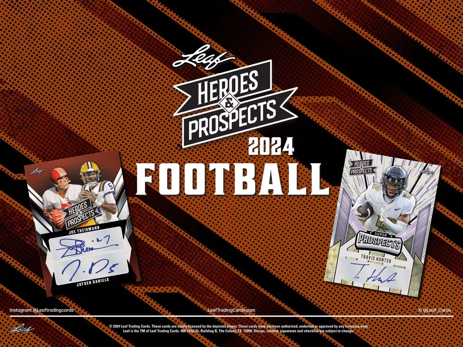 2024 Leaf Heroes & Prospects Football Hobby Jumbo Box - Image 3