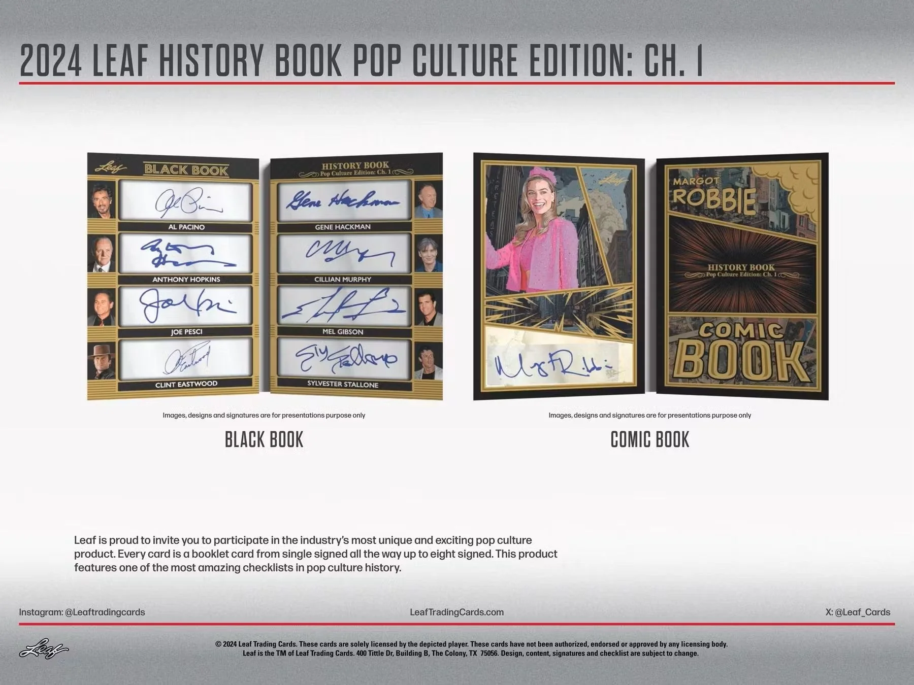 2024 Leaf History Book Pop Culture Edition Chapter 1 Hobby Box - Image 4