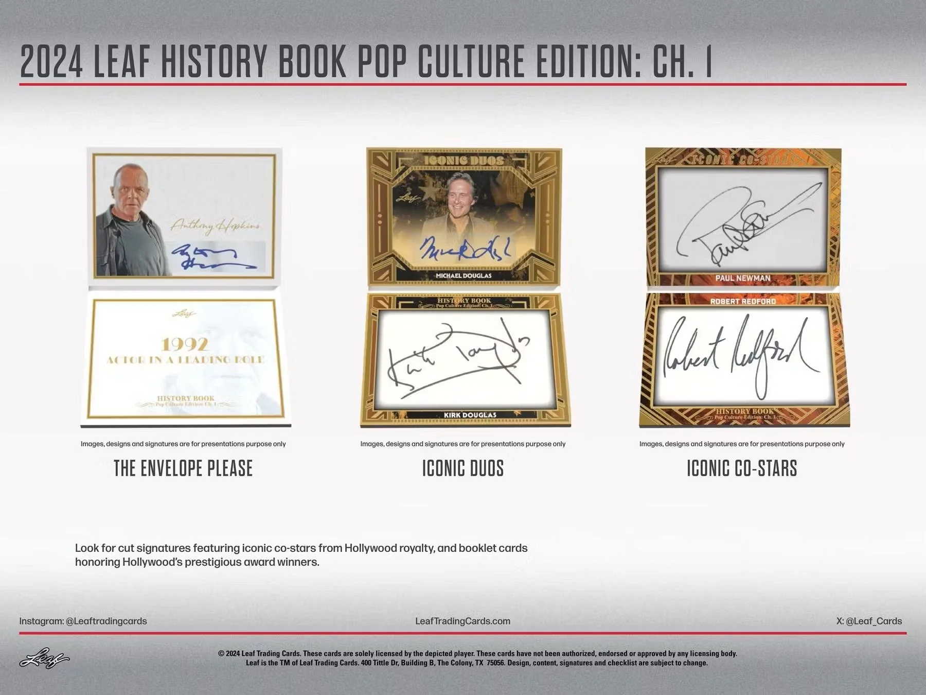 2024 Leaf History Book Pop Culture Edition Chapter 1 Hobby Box - Image 5