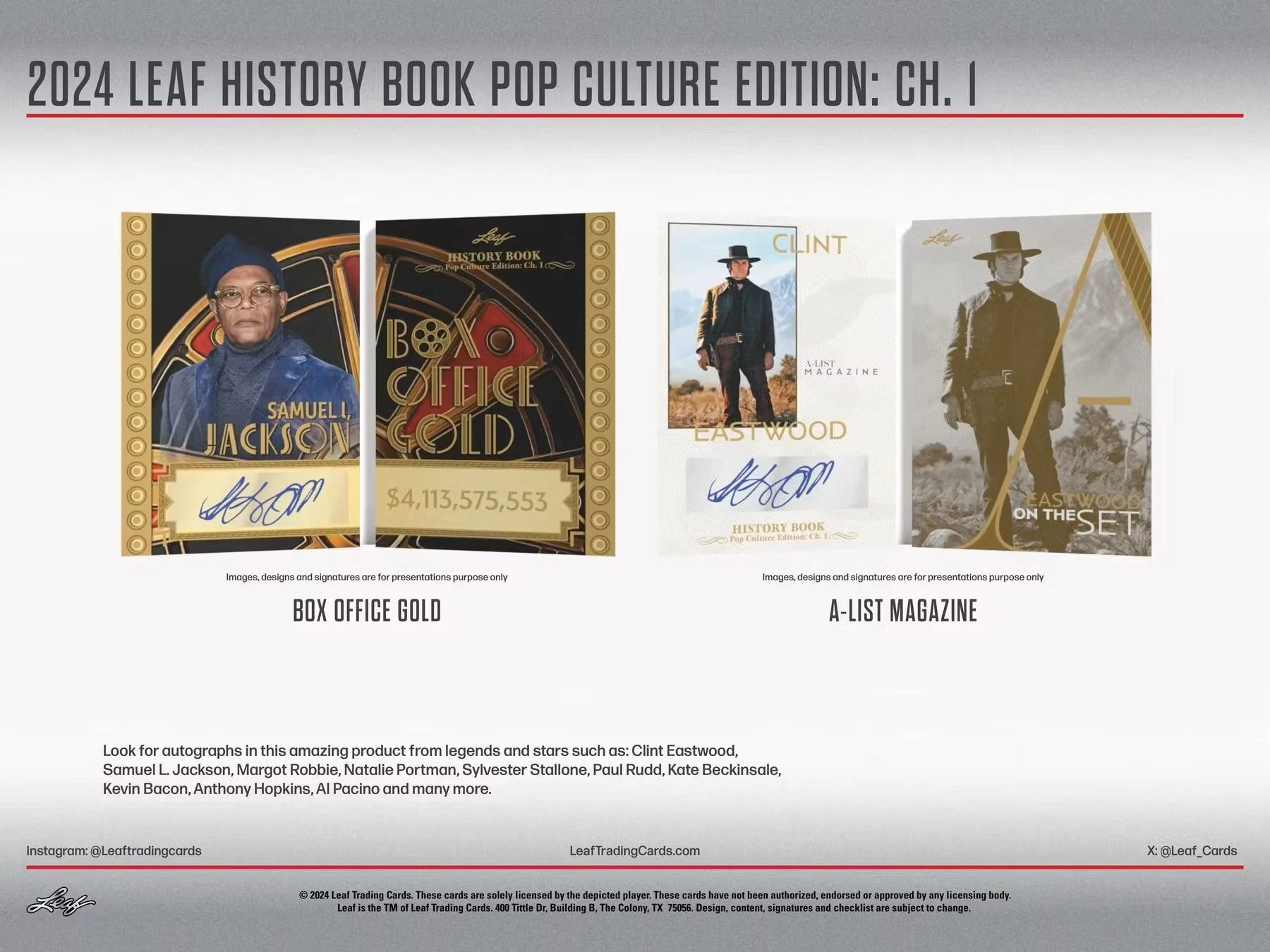 2024 Leaf History Book Pop Culture Edition Chapter 1 Hobby Box - Image 8