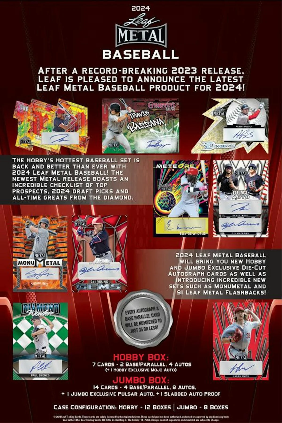 2024 Leaf Metal Baseball Jumbo Box - Image 3