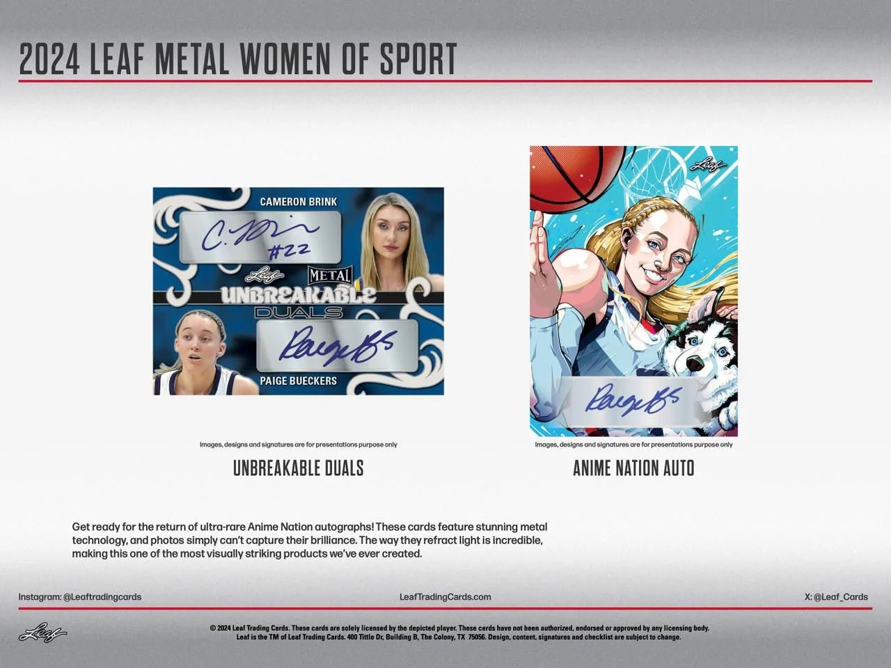 2024 Leaf Metal Women of Sport Box - Image 4