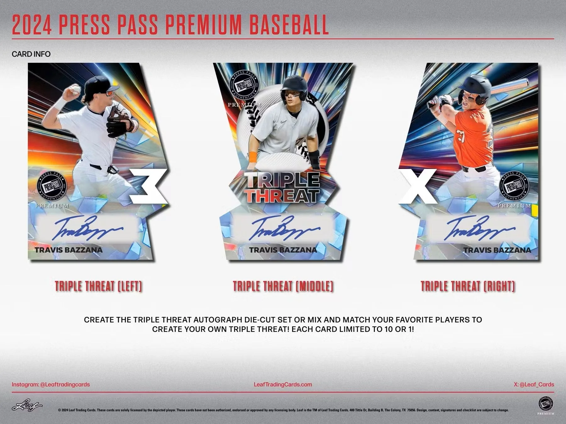 2024 Leaf Press Pass Premium Baseball Hobby Box - Image 7
