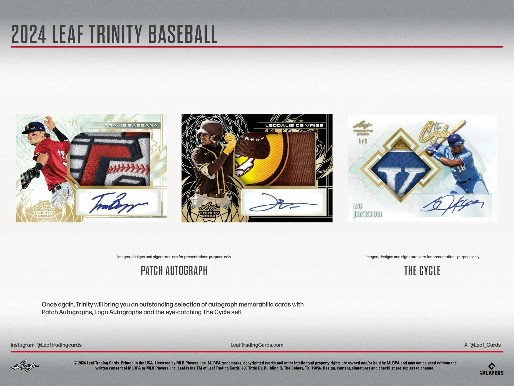2024 Leaf Trinity Baseball Hobby Box | Columbia Sports Cards - Image 4