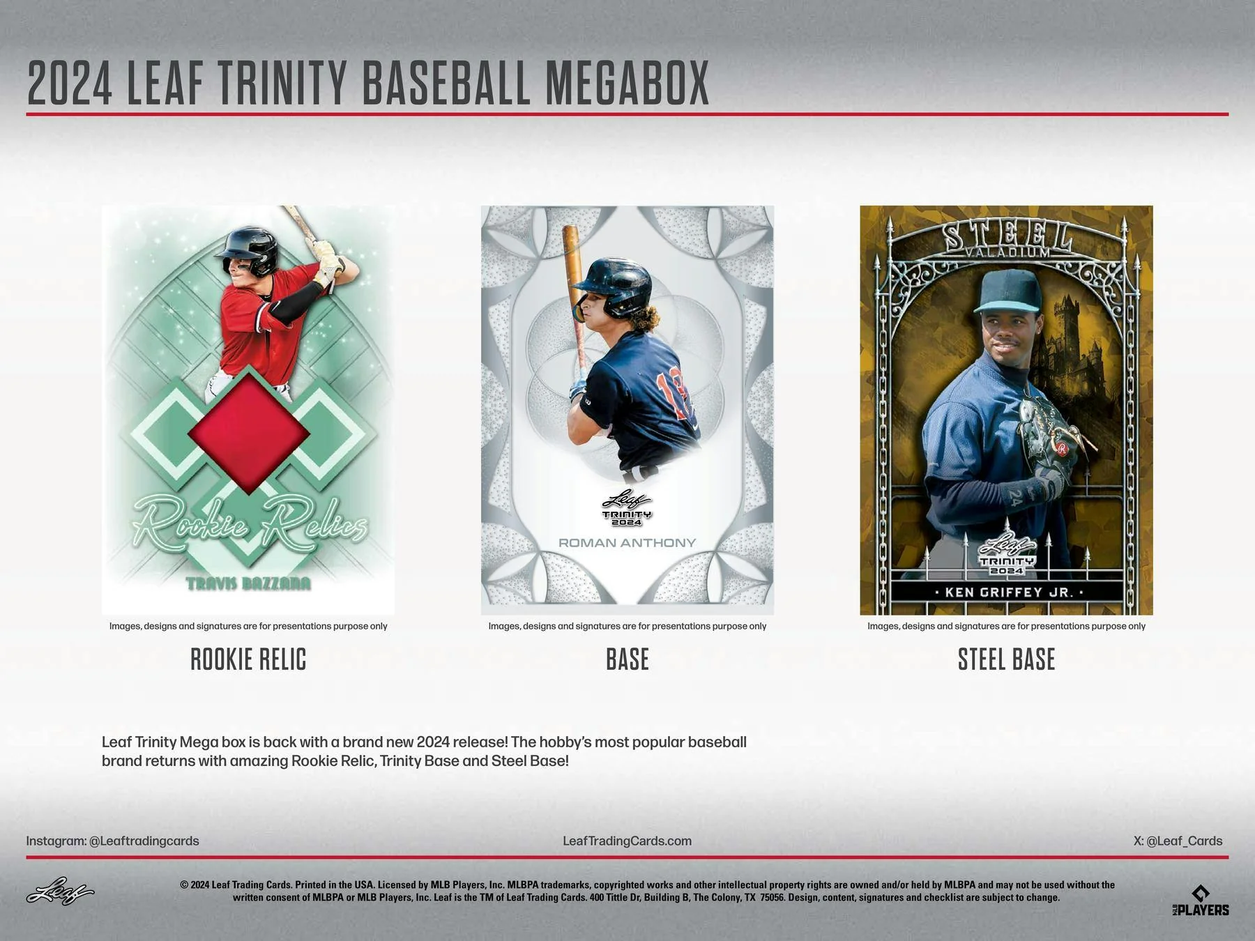 2024 Leaf Trinity Baseball Mega Box | Columbia Sports Cards - Image 3
