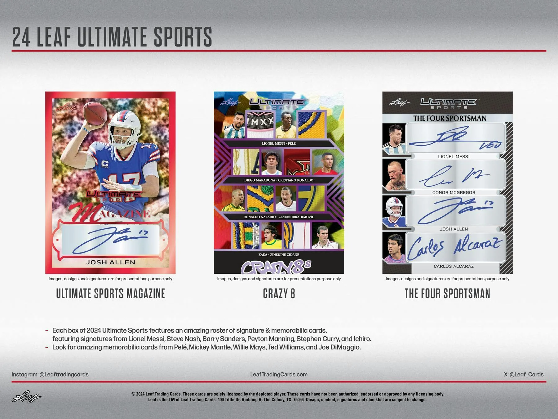 2024 Leaf Ultimate Sports Hobby Box - Image 5