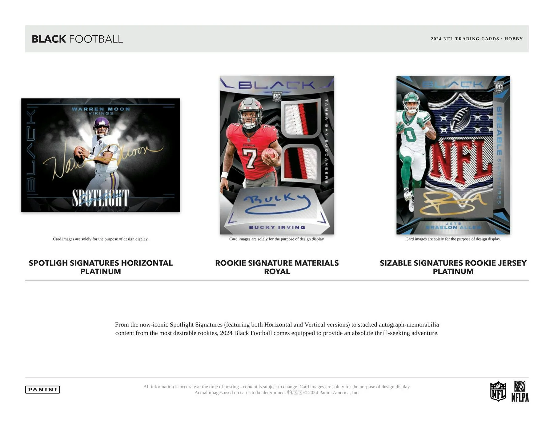 2024 Panini Black Football Hobby Box | Columbia Sports Cards & More - Image 6