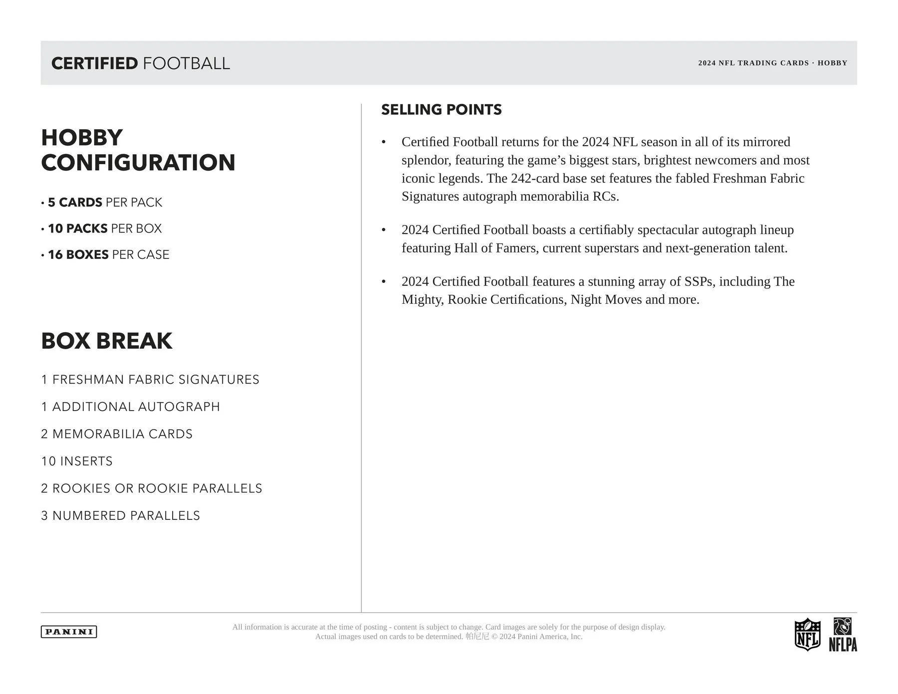 2024 Panini Certified Football Hobby Box - Image 7