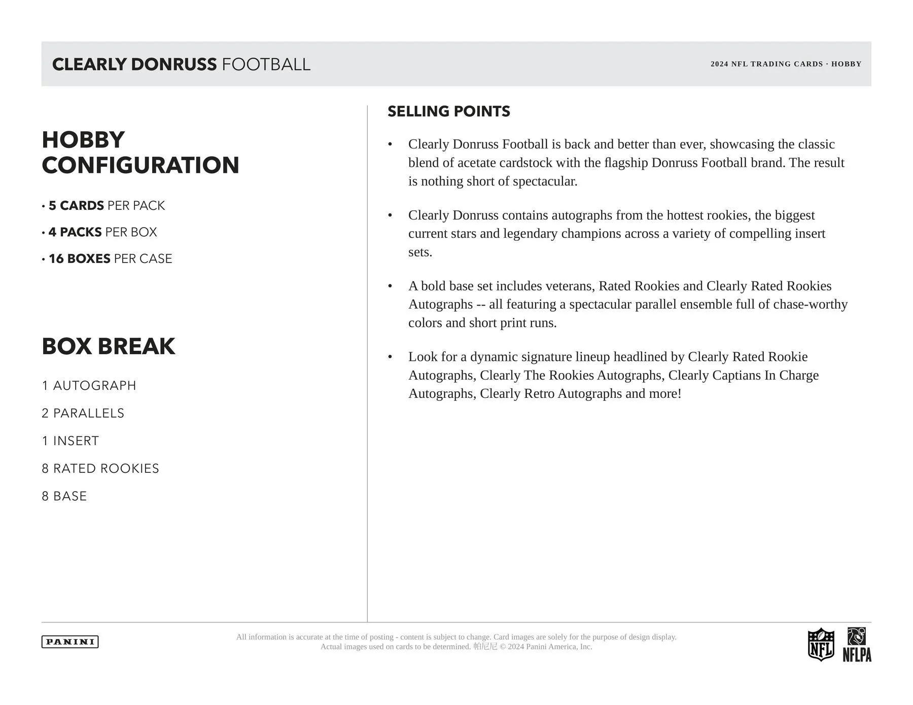 2024 Clearly Donruss Football Hobby Box | Columbia Sports Cards & More - Image 7