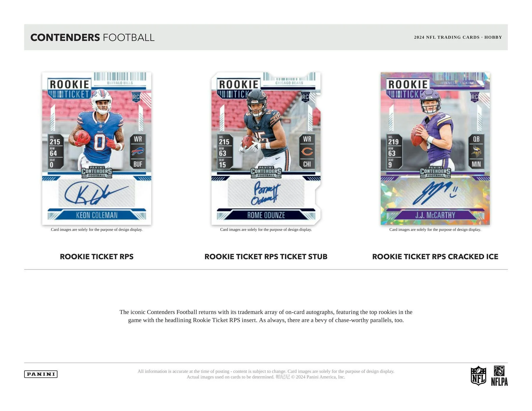 2024 Panini Contenders Football Hobby Box | Columbia Sports Cards & More - Image 4