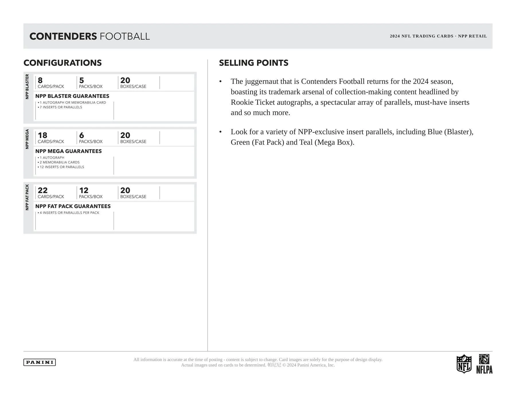2024 Panini Contenders Football Retail 24-Pack Box | Columbia Sports Cards & More - Image 6