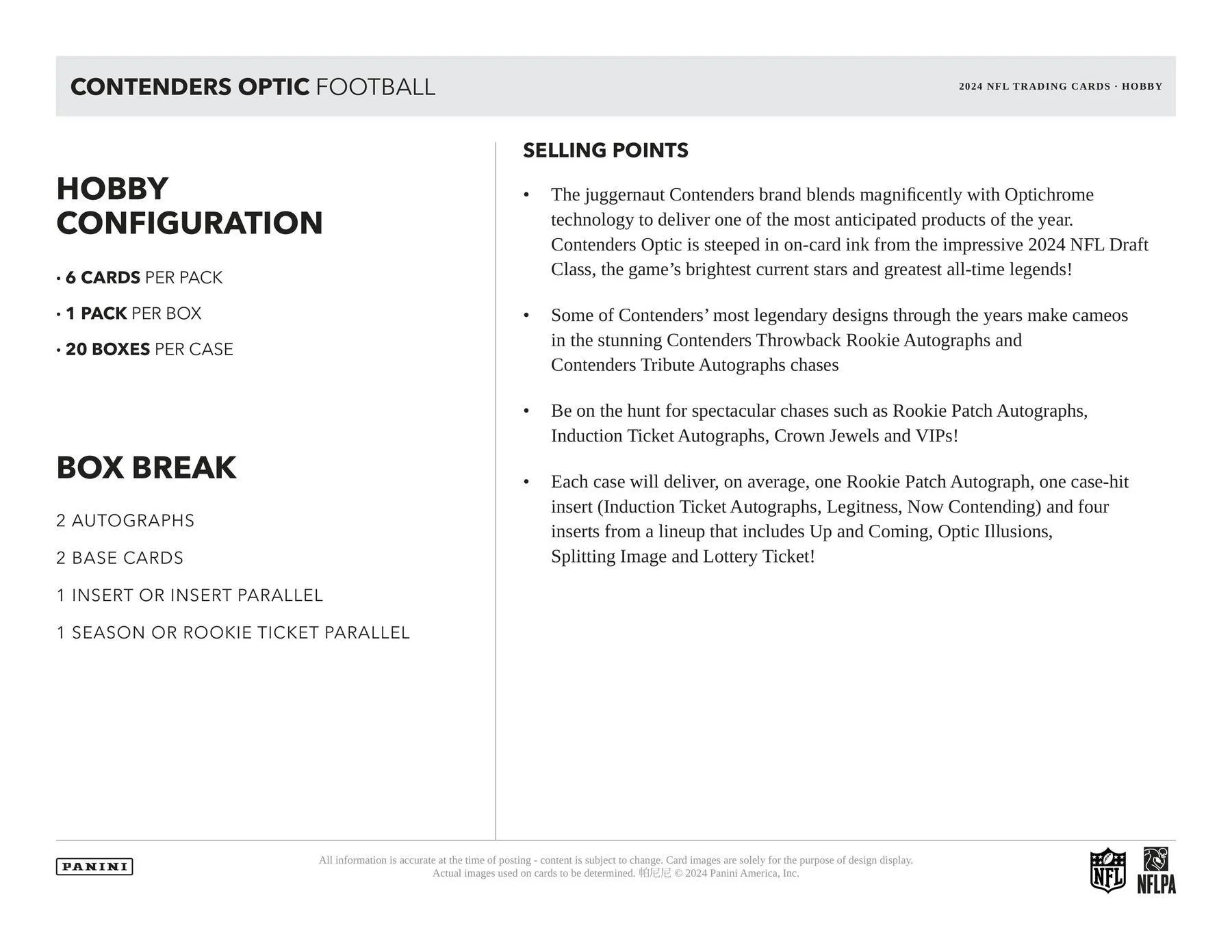 2024 Panini Contenders Optic Football Hobby Box - Image 7
