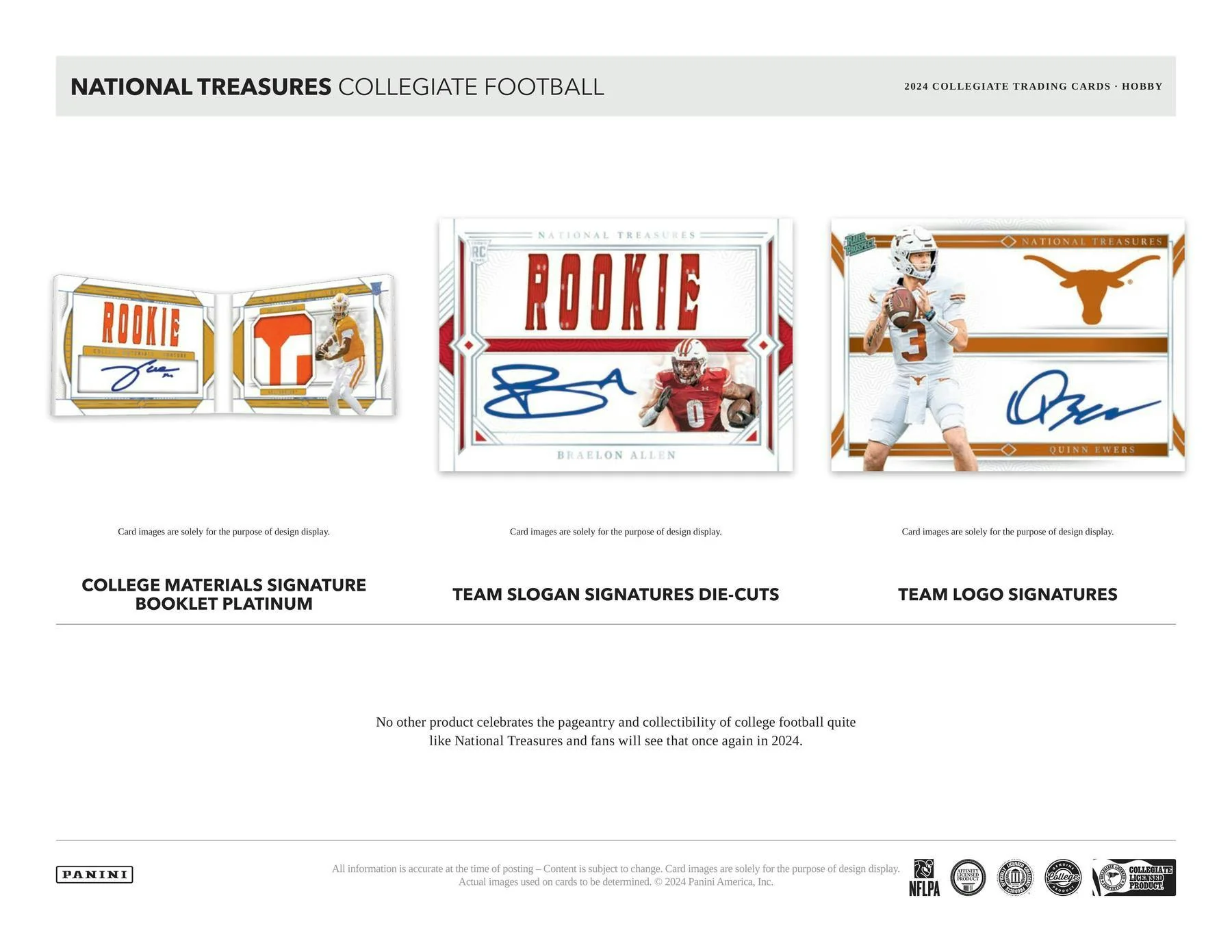 2024 Panini National Treasures Collegiate Football Hobby Box - Image 6