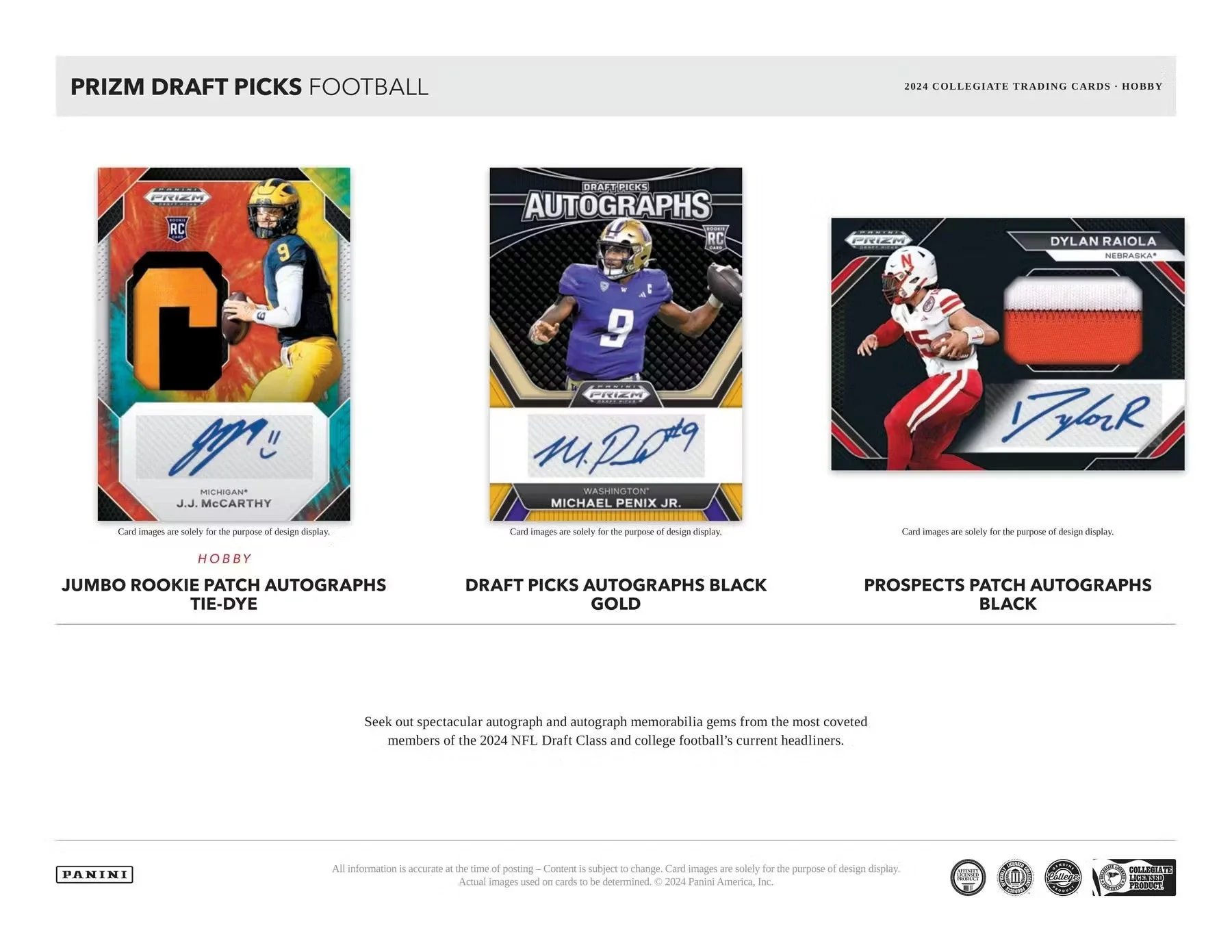 2024 Panini Prizm Draft Picks Football Hobby Box - Image 3