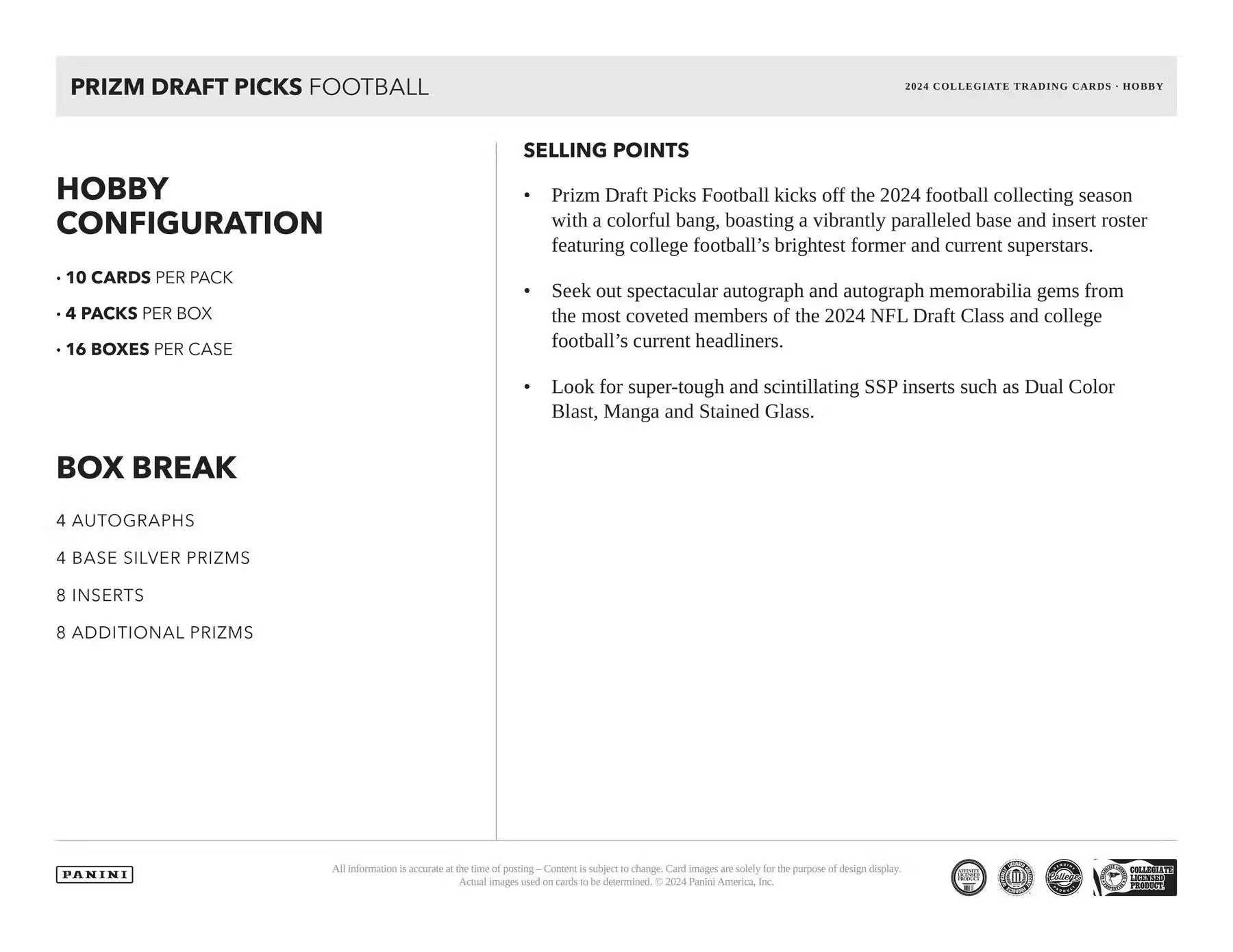 2024 Panini Prizm Draft Picks Football Hobby Box - Image 7