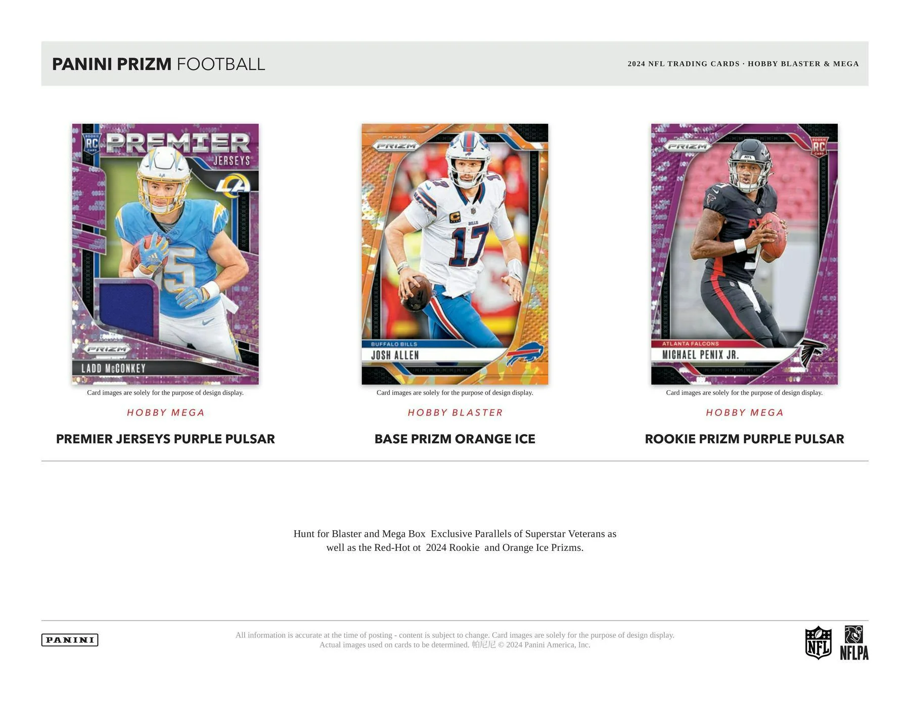 2024 Panini Prizm Football Hobby Mega Box (Purple Pulsar Prizms!) - Image 3