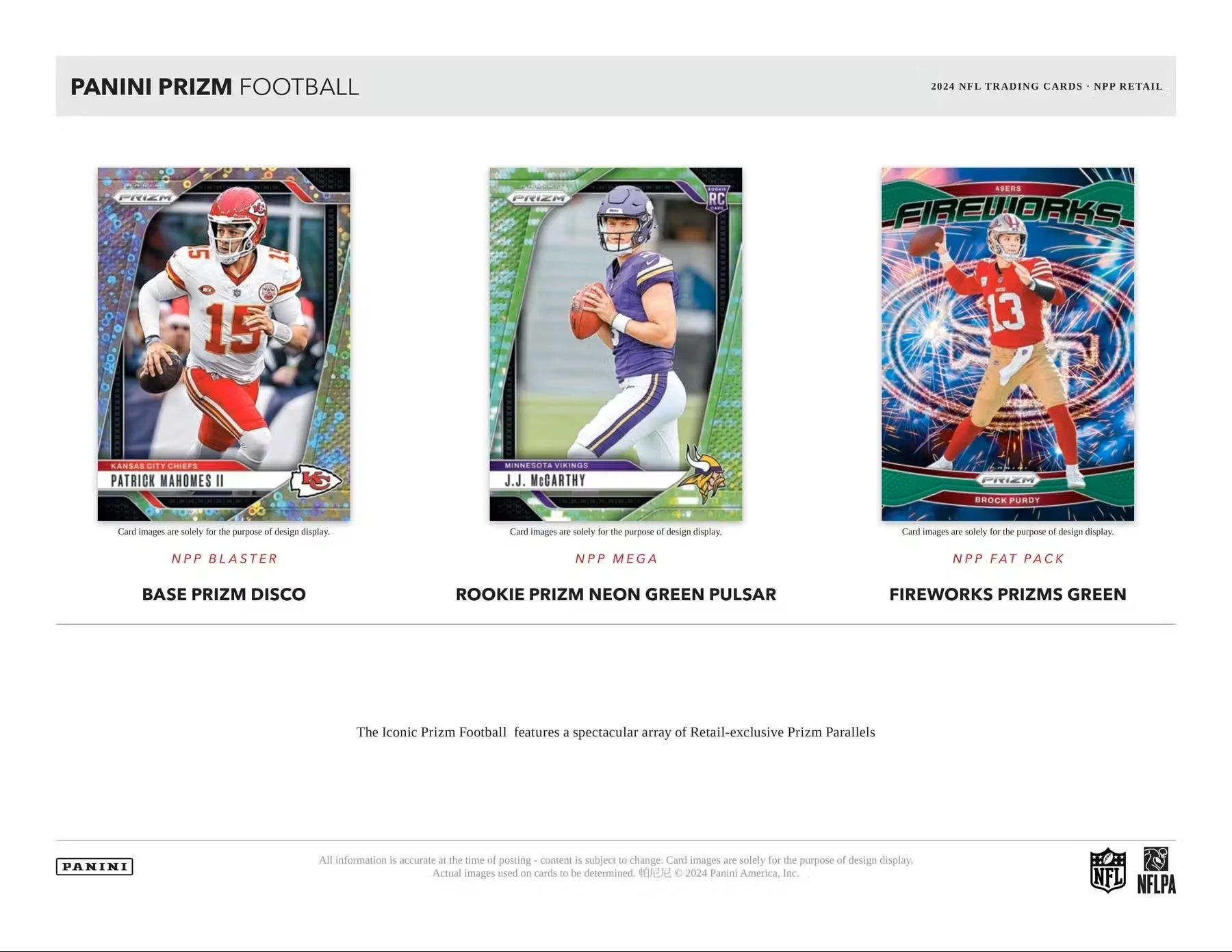 2024 Panini Prizm Football Mega Box (Neon Green Pulsar Prizms) | Columbia Sports Cards - Image 4