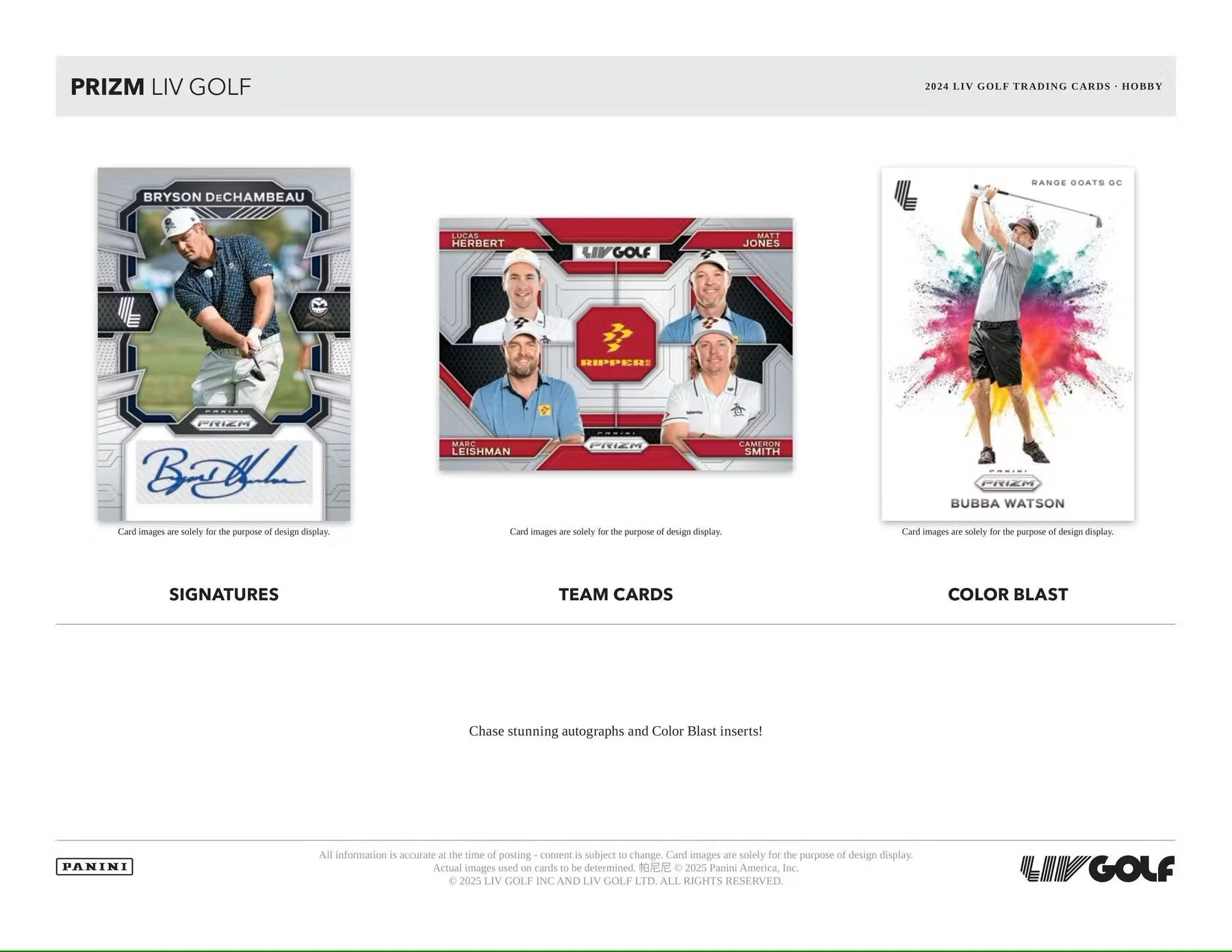 2024 Panini Prizm LIV Golf Hobby Box - Image 5