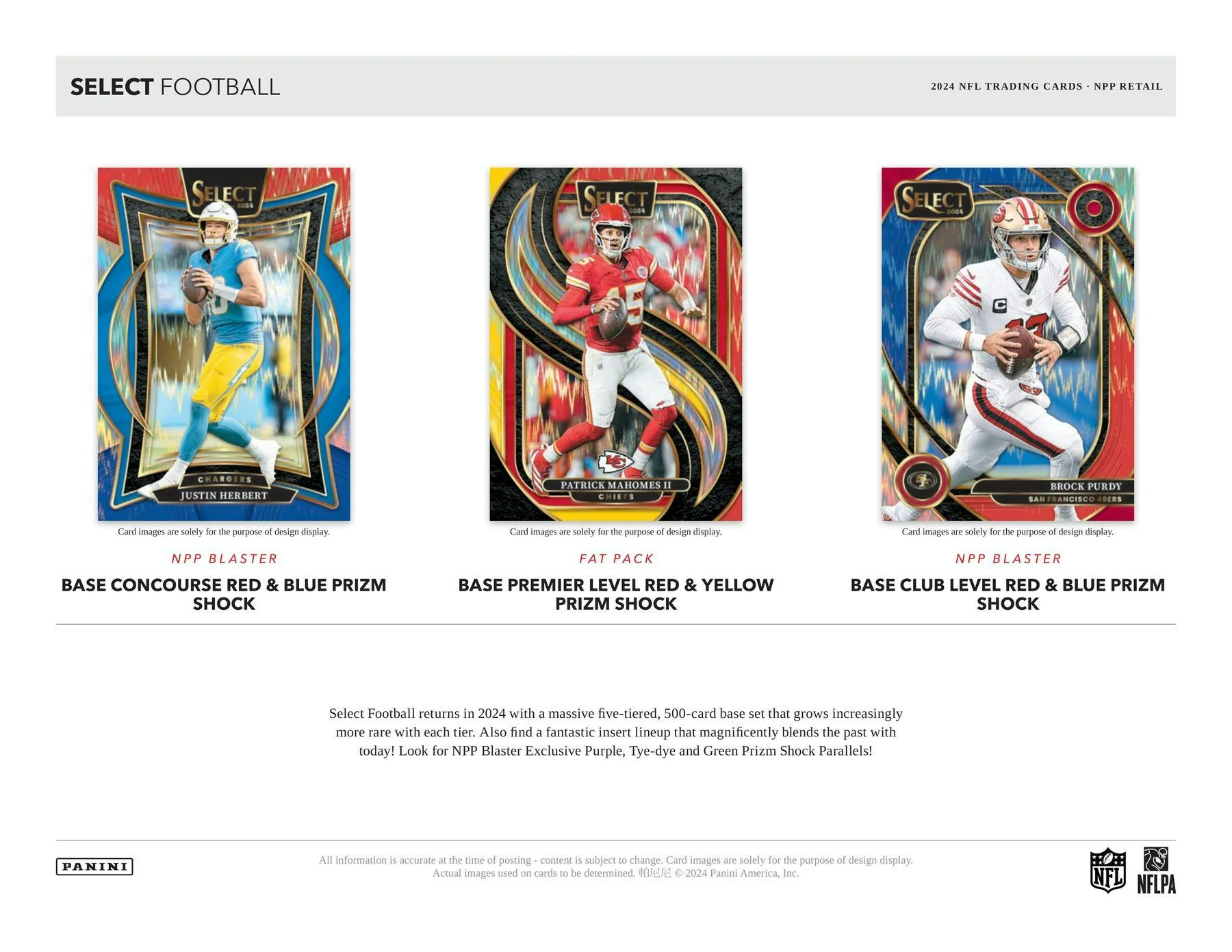 2024 Panini Select Football 6-Pack Blaster Box (Red & Blue Prizms!) - Image 4
