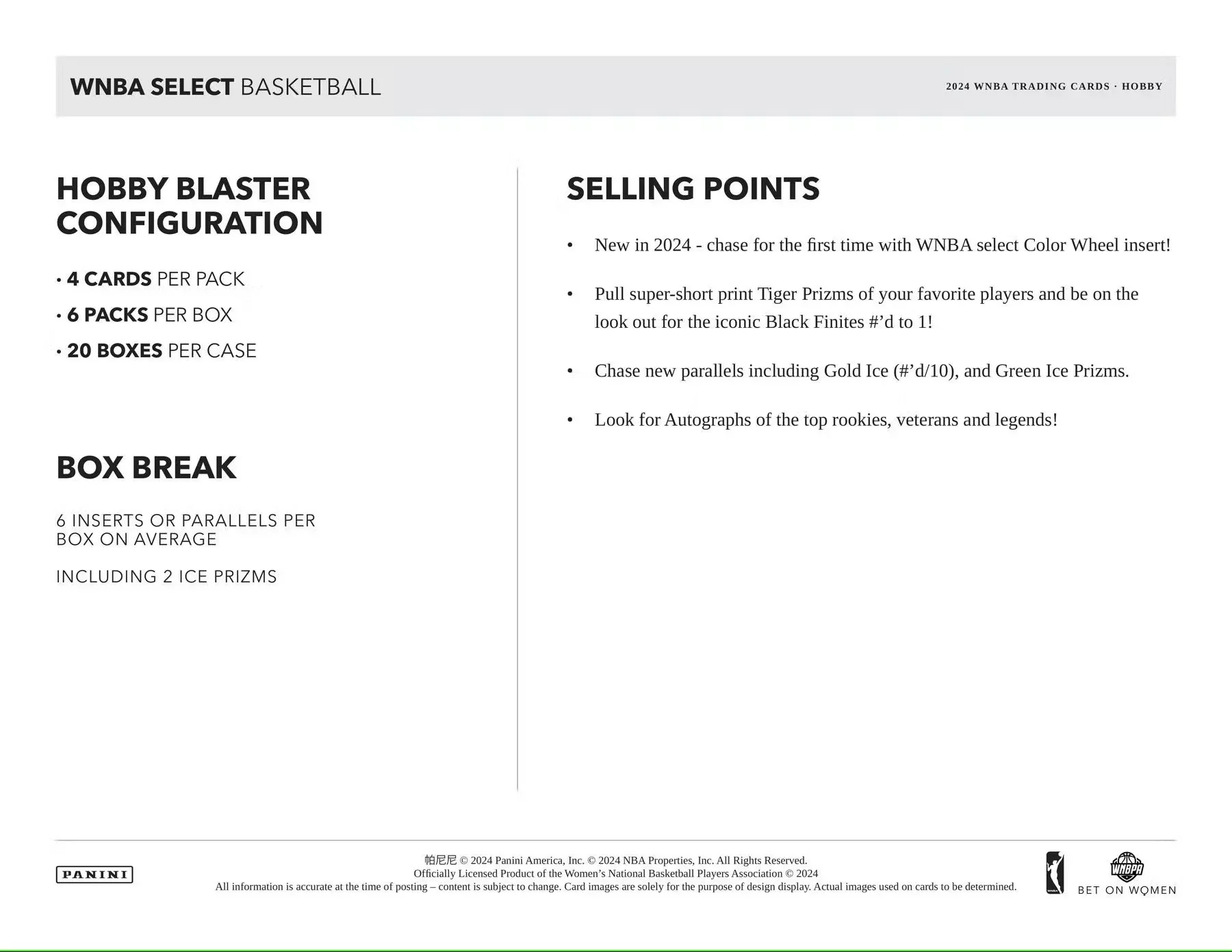 2024 Panini Select WNBA Basketball 6-Pack Hobby Blaster Box - Image 7